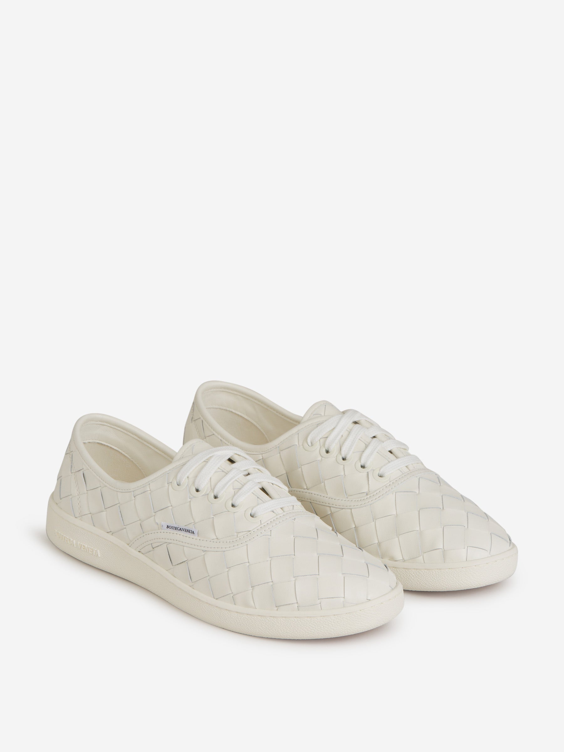 Оригінальна Leather Intrecciato Sneakers Bottega veneta – вид ззаду