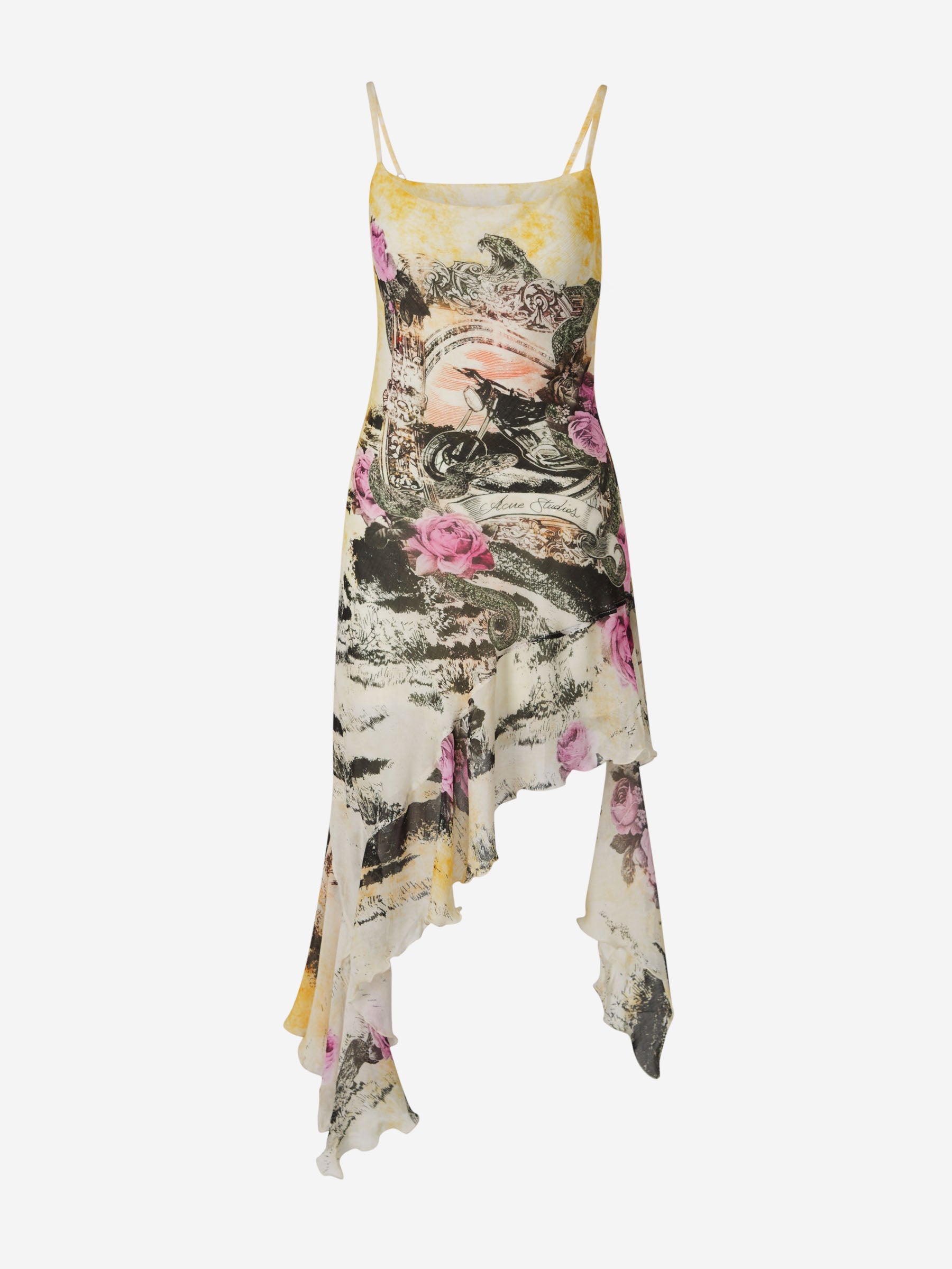 Оригінальна Crepe MIDI Dress Acne studios – боковий вид