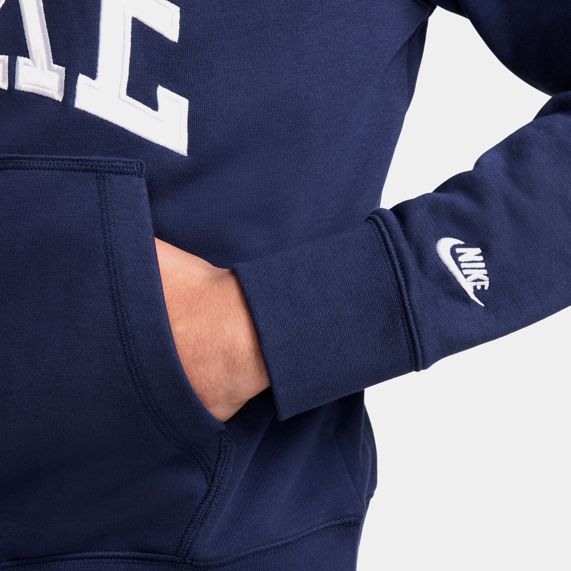 Оригінальна Nsw Club Fleece Polo Mens Long Sleeve Shirt Nike – вид ззаду