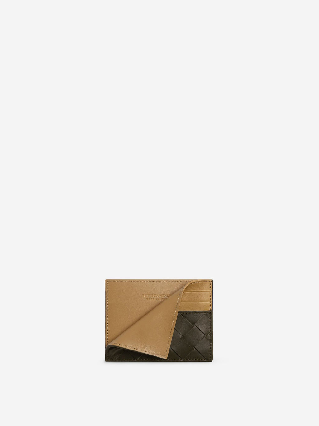 Intrecciato Leather Card Holder Bottega veneta оригінал – Купити в Україні – вид ззаду