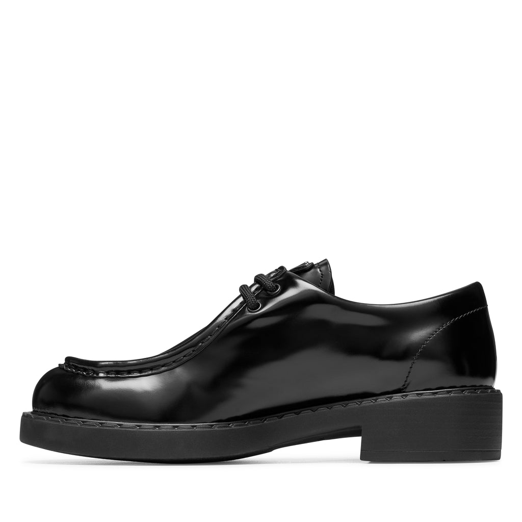 Womens Brushed Leather Lace Up Shoes Prada оригінал – Купити в Україні – вид ззаду