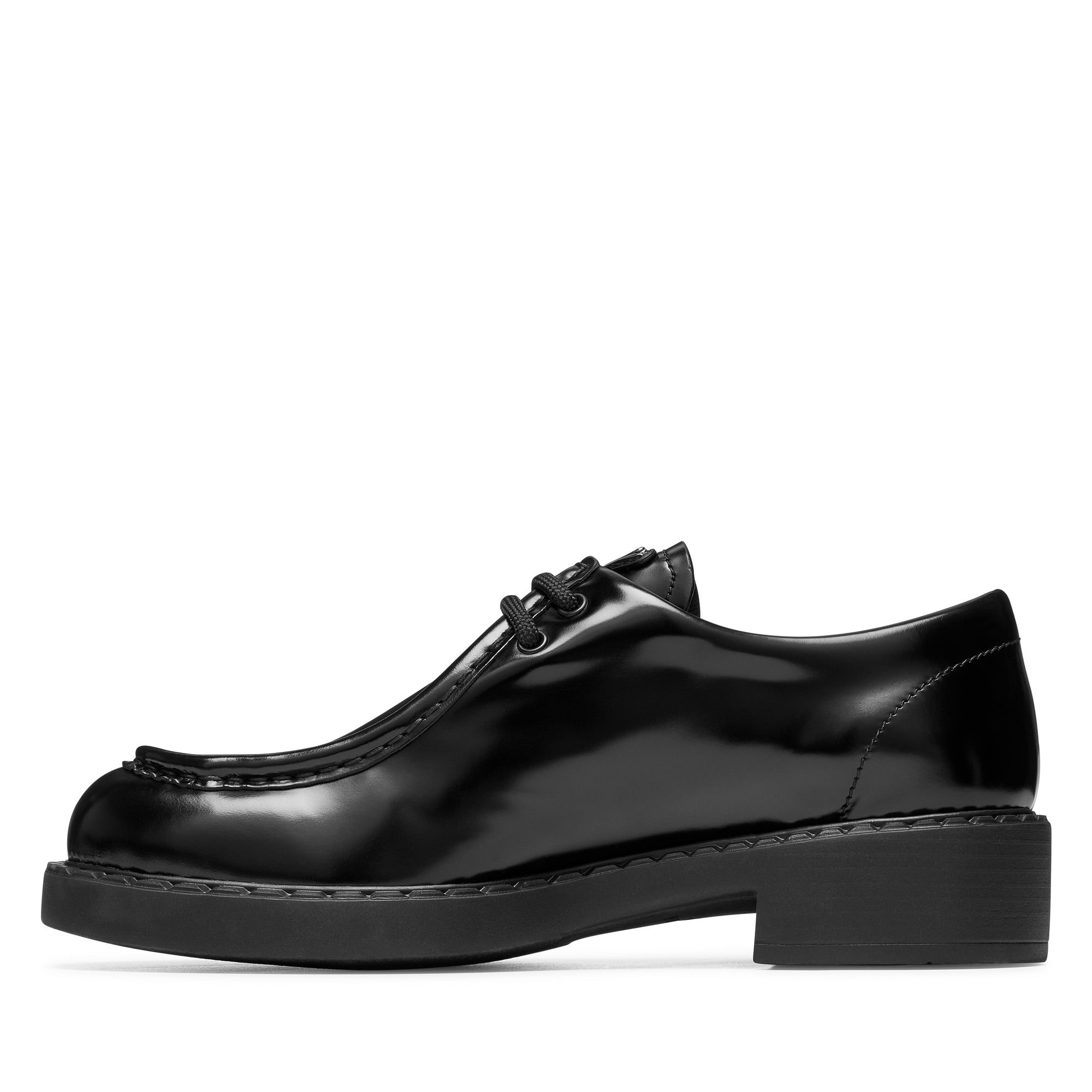 Womens Brushed Leather Lace Up Shoes Prada оригінал – Купити в Україні – вид ззаду