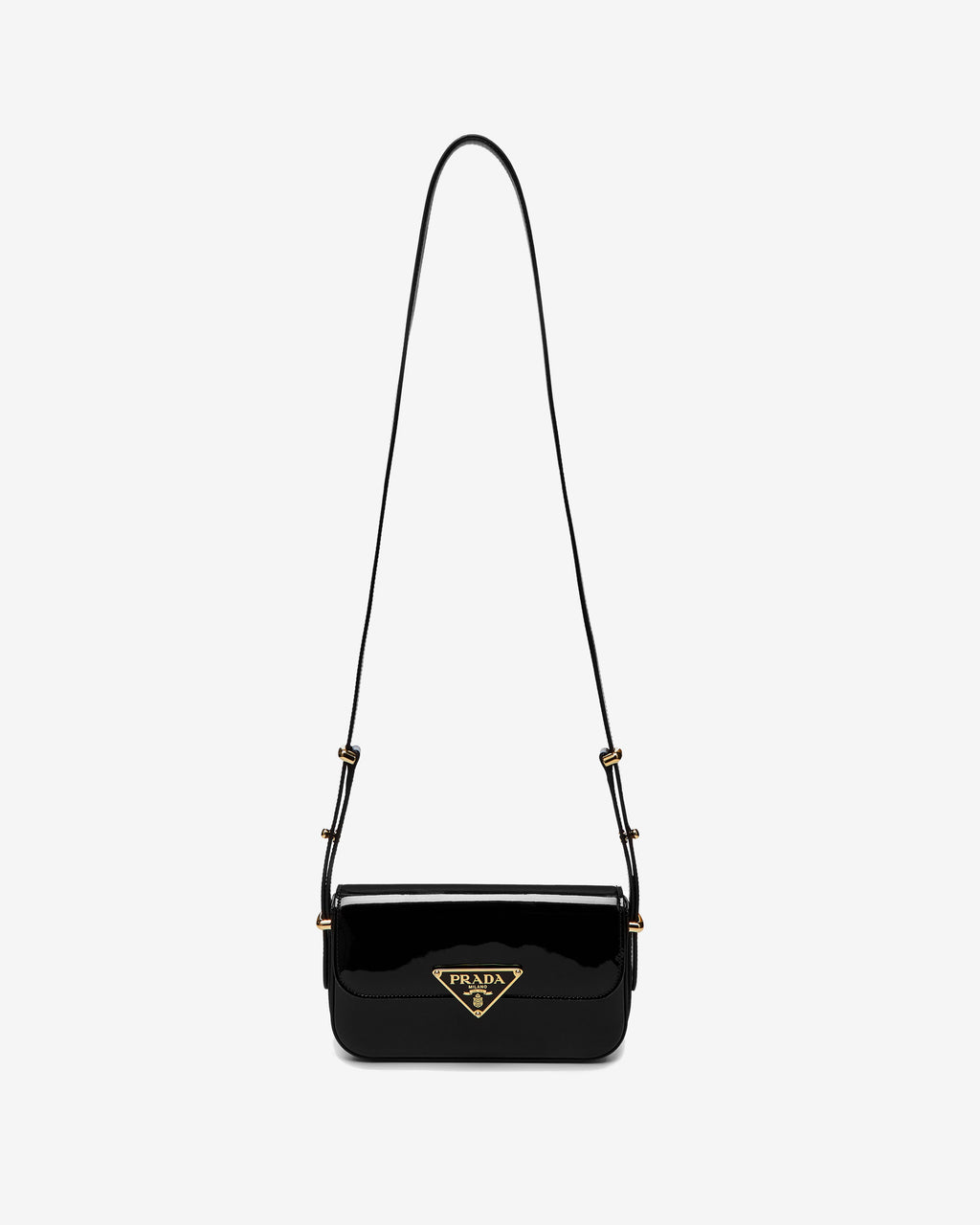 Womens Patent Leather Shoulder Bag Prada оригінал – Купити в Україні – боковий вид