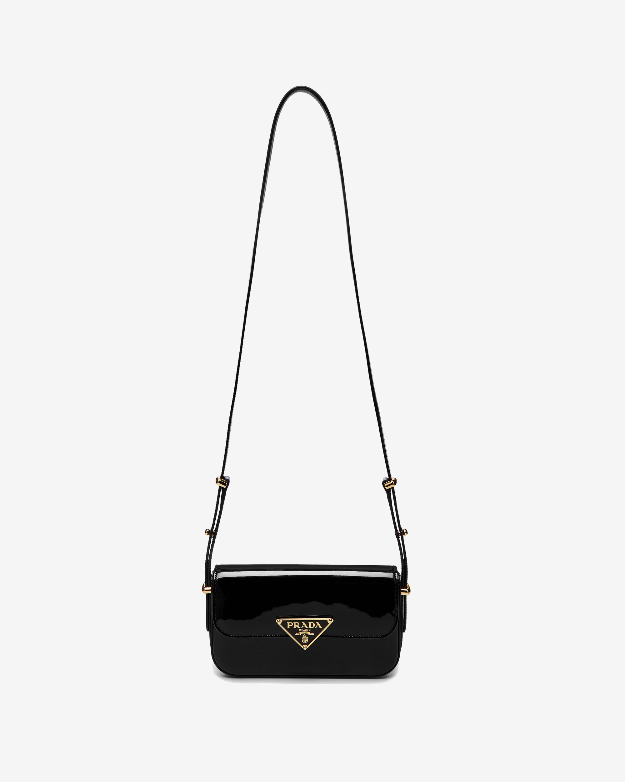 Womens Patent Leather Shoulder Bag Prada оригінал – Купити в Україні – боковий вид