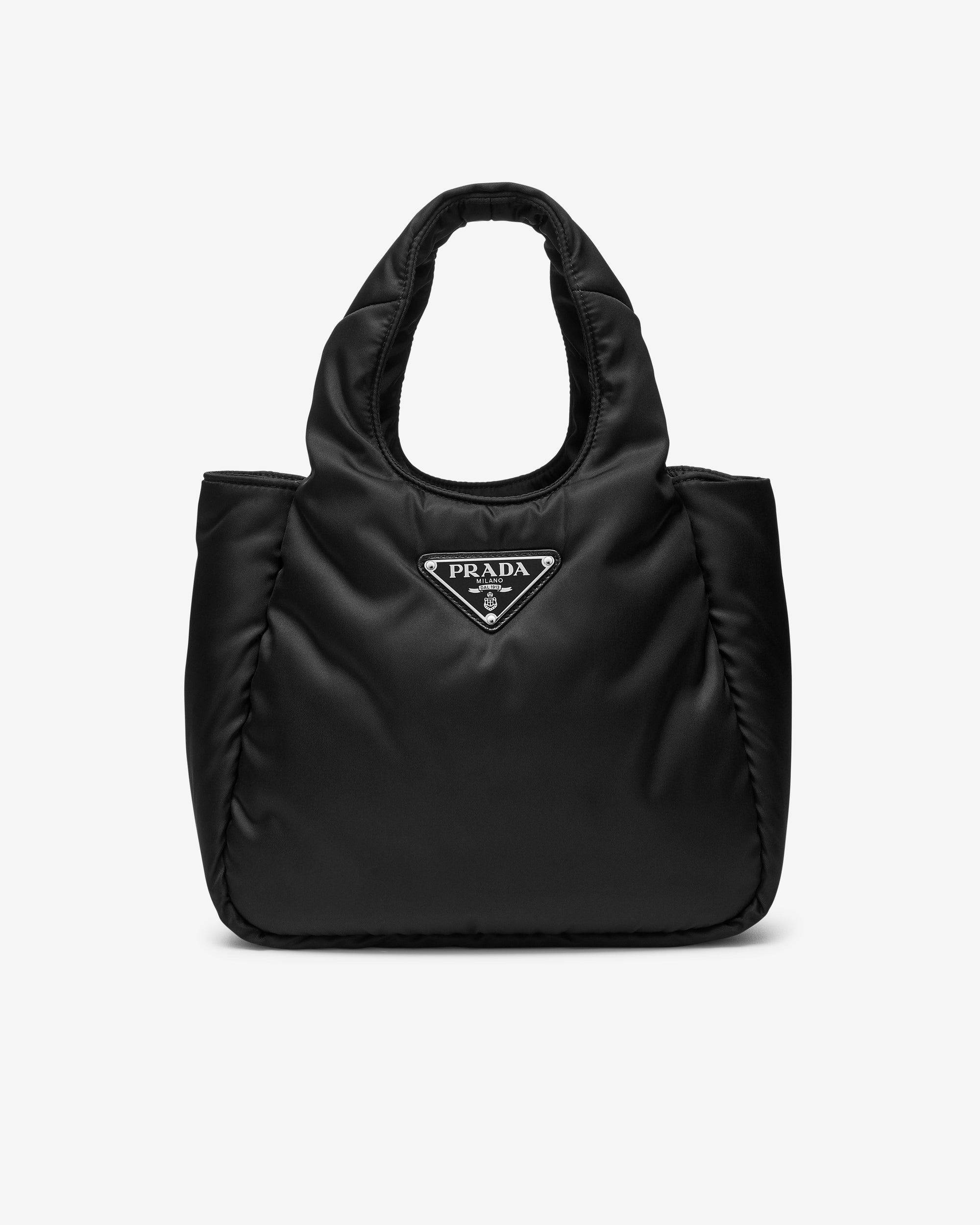 Womens Small Padded Re Nylon Tote Bag Prada – Гарантія оригінальності – боковий вид