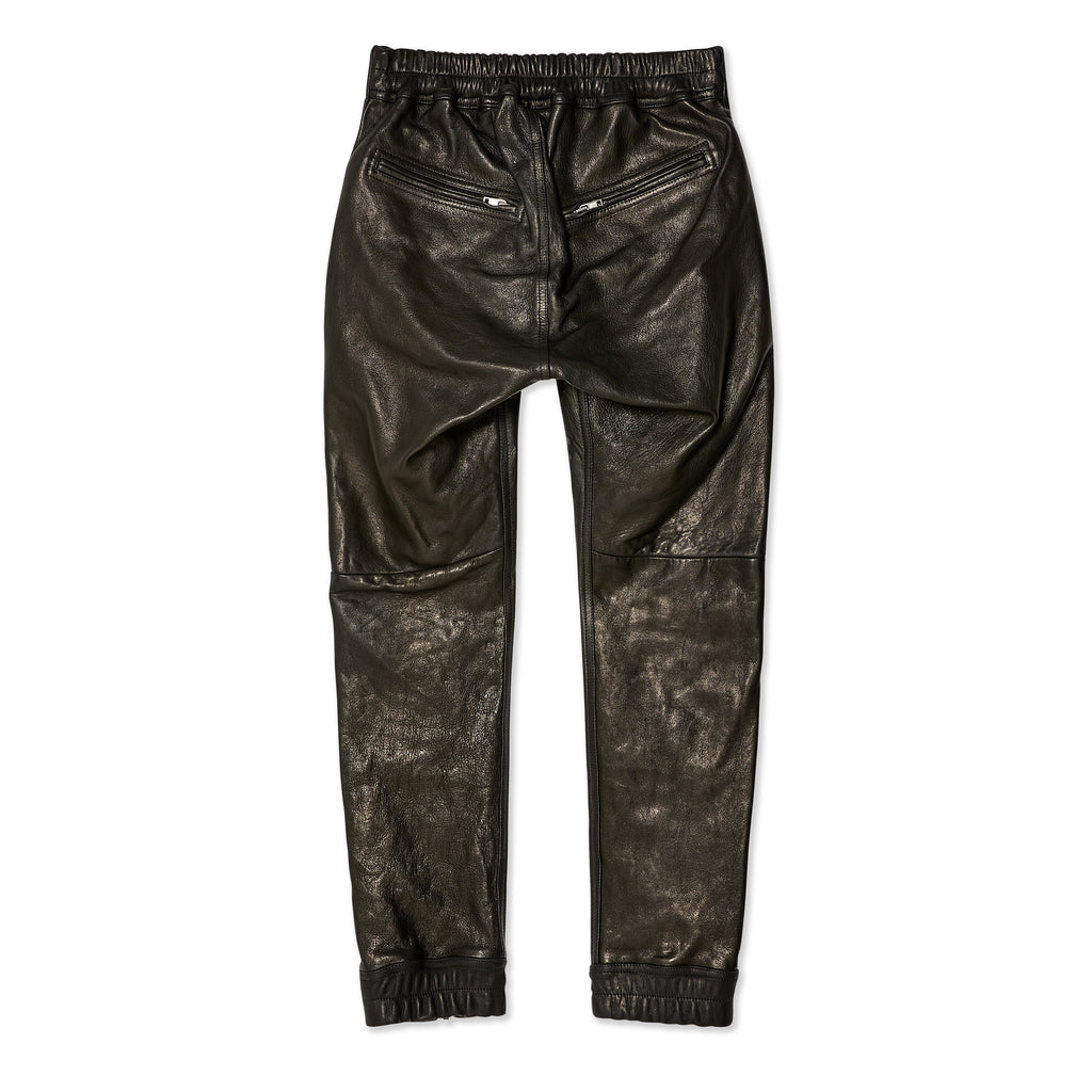 Mens Luxor Leather Tapered Trousers Rick owens – Гарантія оригінальності – вид ззаду