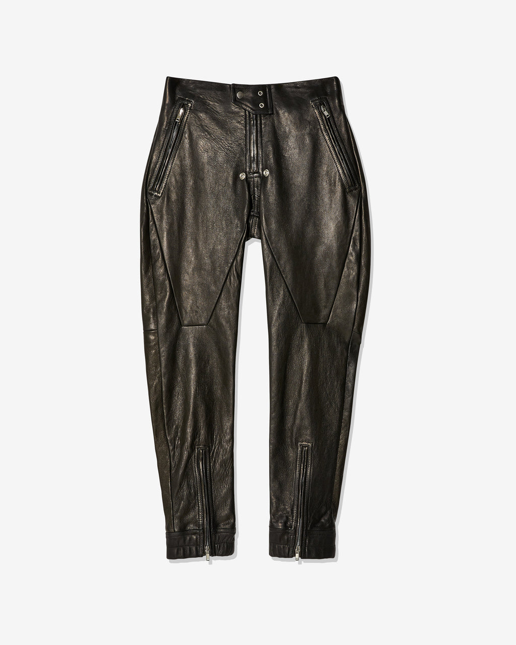 Mens Luxor Leather Tapered Trousers Rick owens – Гарантія оригінальності – боковий вид