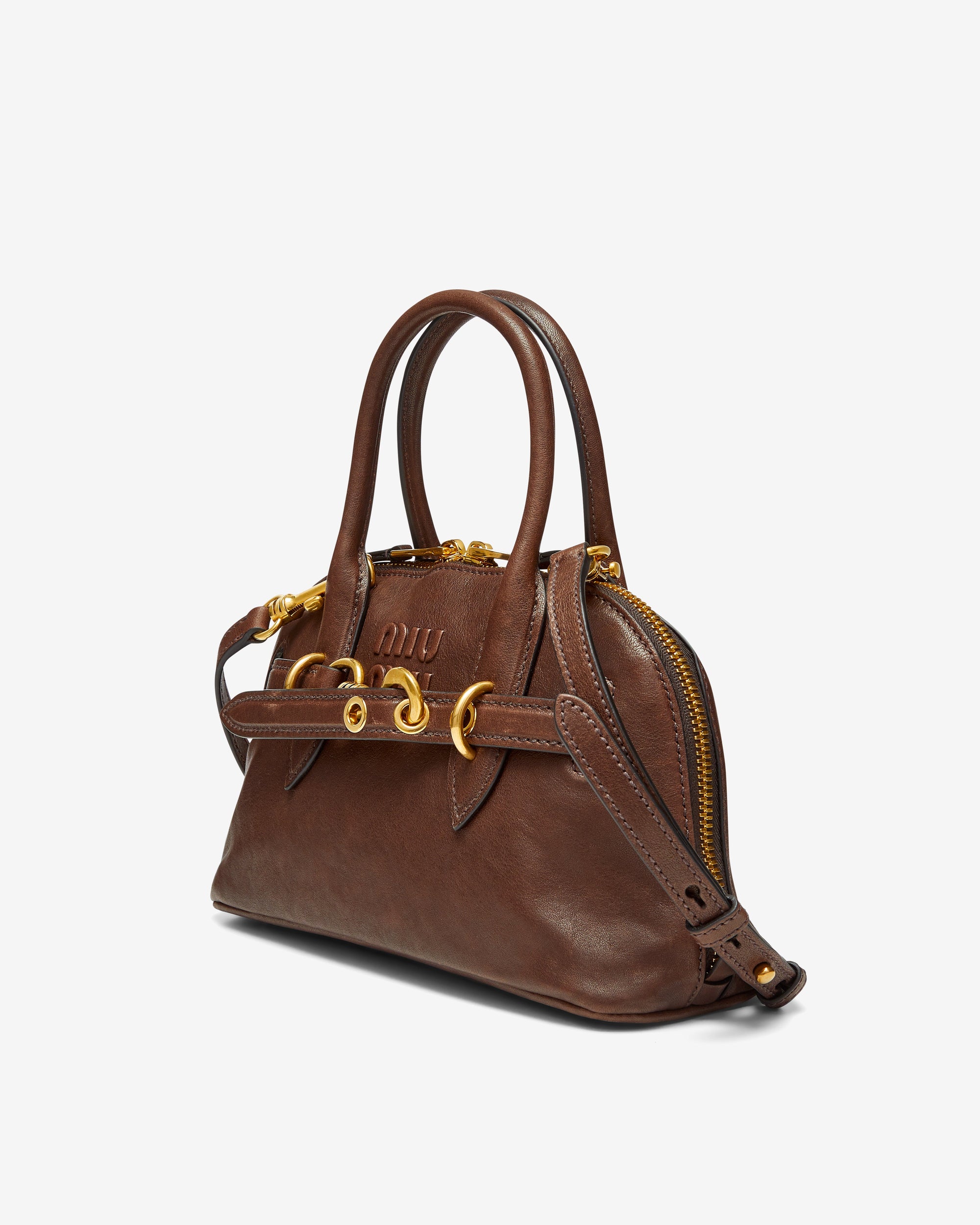 Womens Aventure Nappa Leather Top Handle Bag Miu miu оригінал – Купити в Україні – вид ззаду