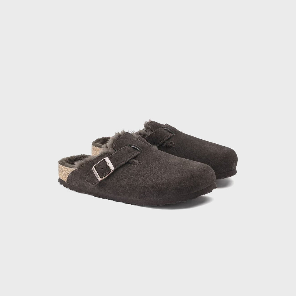 Boston Shearling Suede Mocha Birkenstock – Гарантія оригінальності – вид ззаду