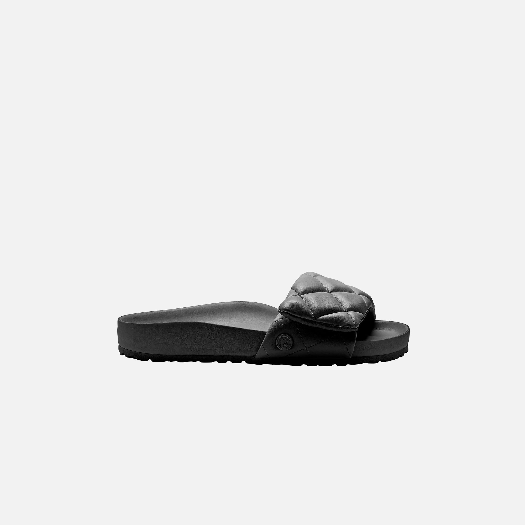 Wmns Sylt Padded Leather Azalea Black Birkenstock – Гарантія оригінальності – боковий вид - BIRKENSTOCK