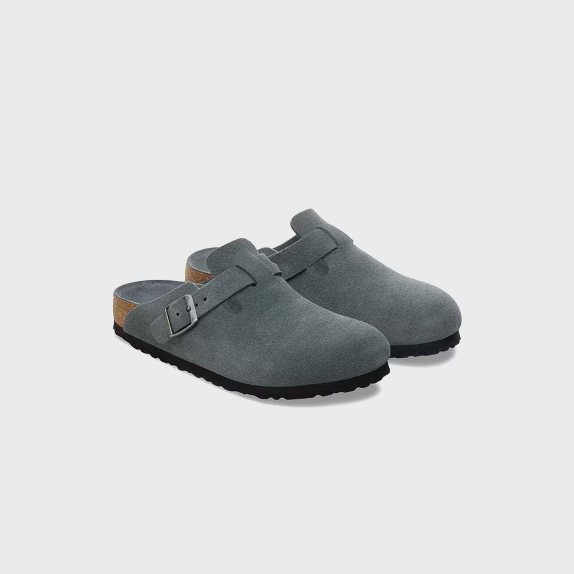Оригінальна Boston Soft Footbed Basalt Gray Birkenstock – вид ззаду - BIRKENSTOCK