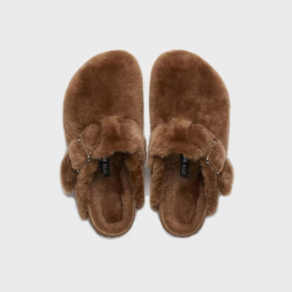 Оригінальна Wmns 1774 Boston Shearling Caramel Birkenstock – вид ззаду