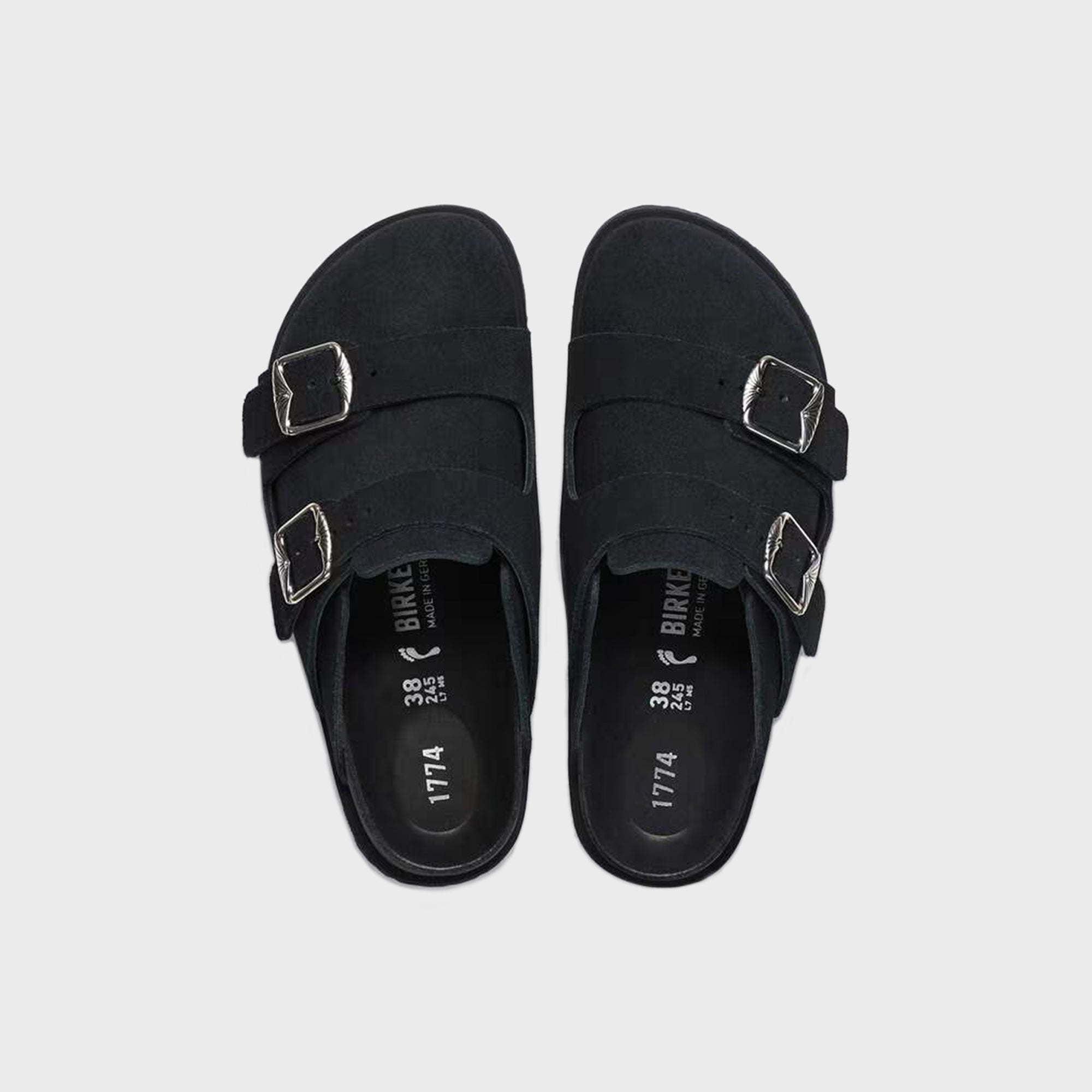 Оригінальна 222 West Suede Black Birkenstock – вид ззаду - BIRKENSTOCK