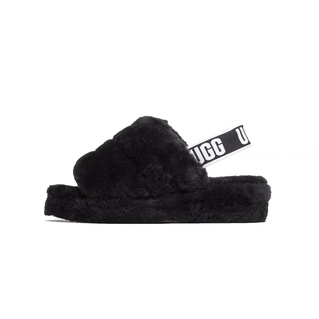 Womens Fluff Yea Slide Black Ugg оригінал – Купити в Україні – боковий вид