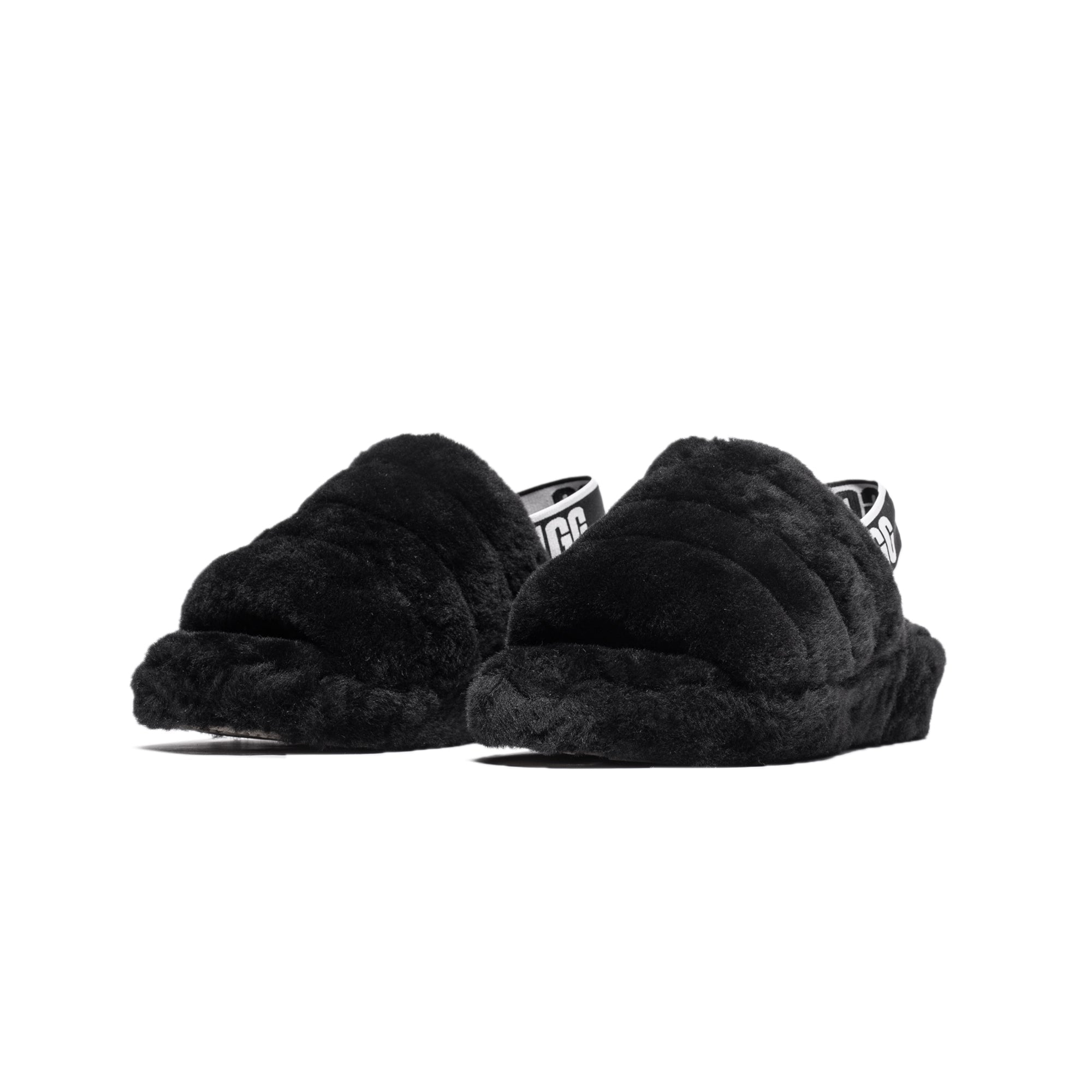 Womens Fluff Yea Slide Black Ugg оригінал – Купити в Україні – вид ззаду