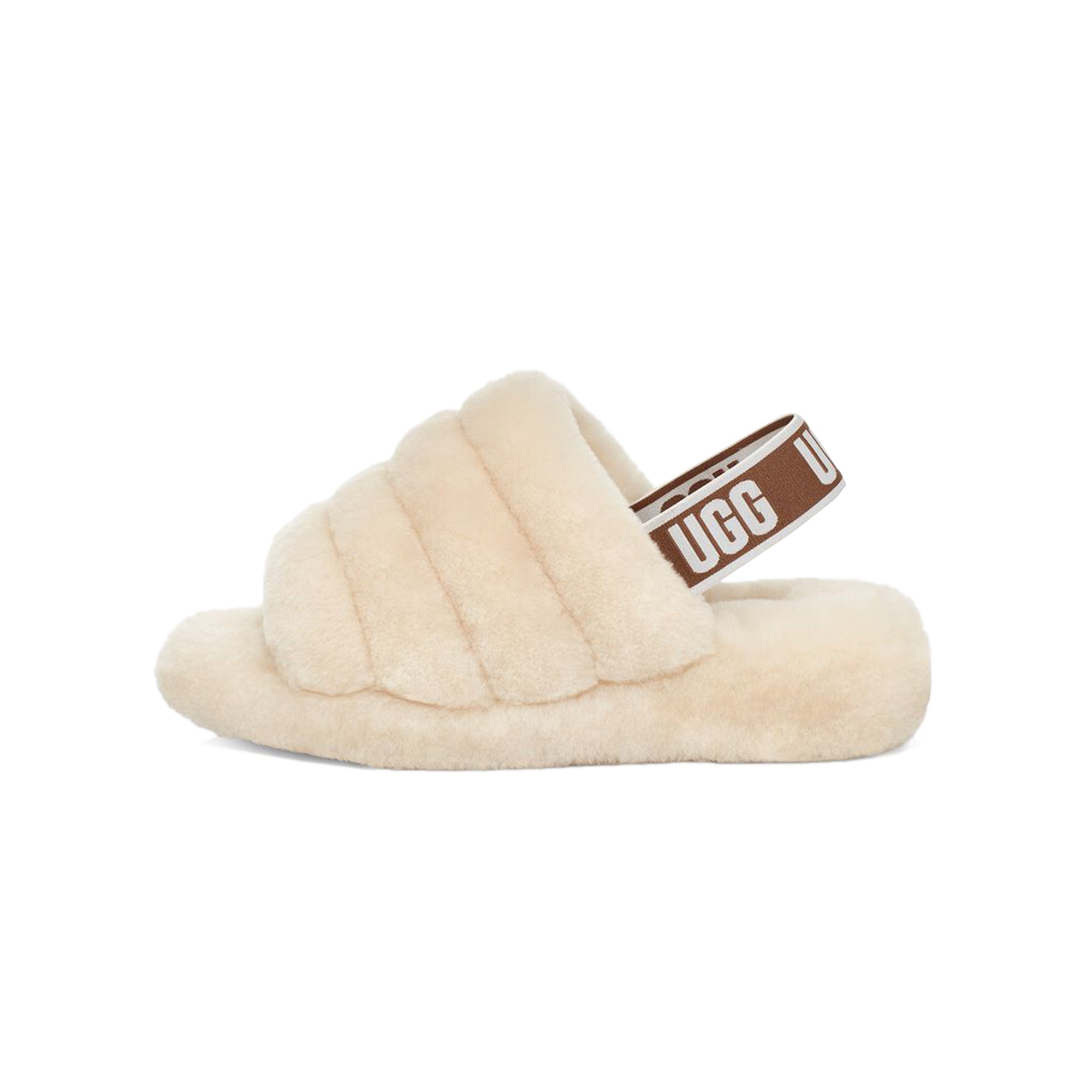Womens Yeah Fluff Slide Natural Ugg – Гарантія оригінальності – боковий вид