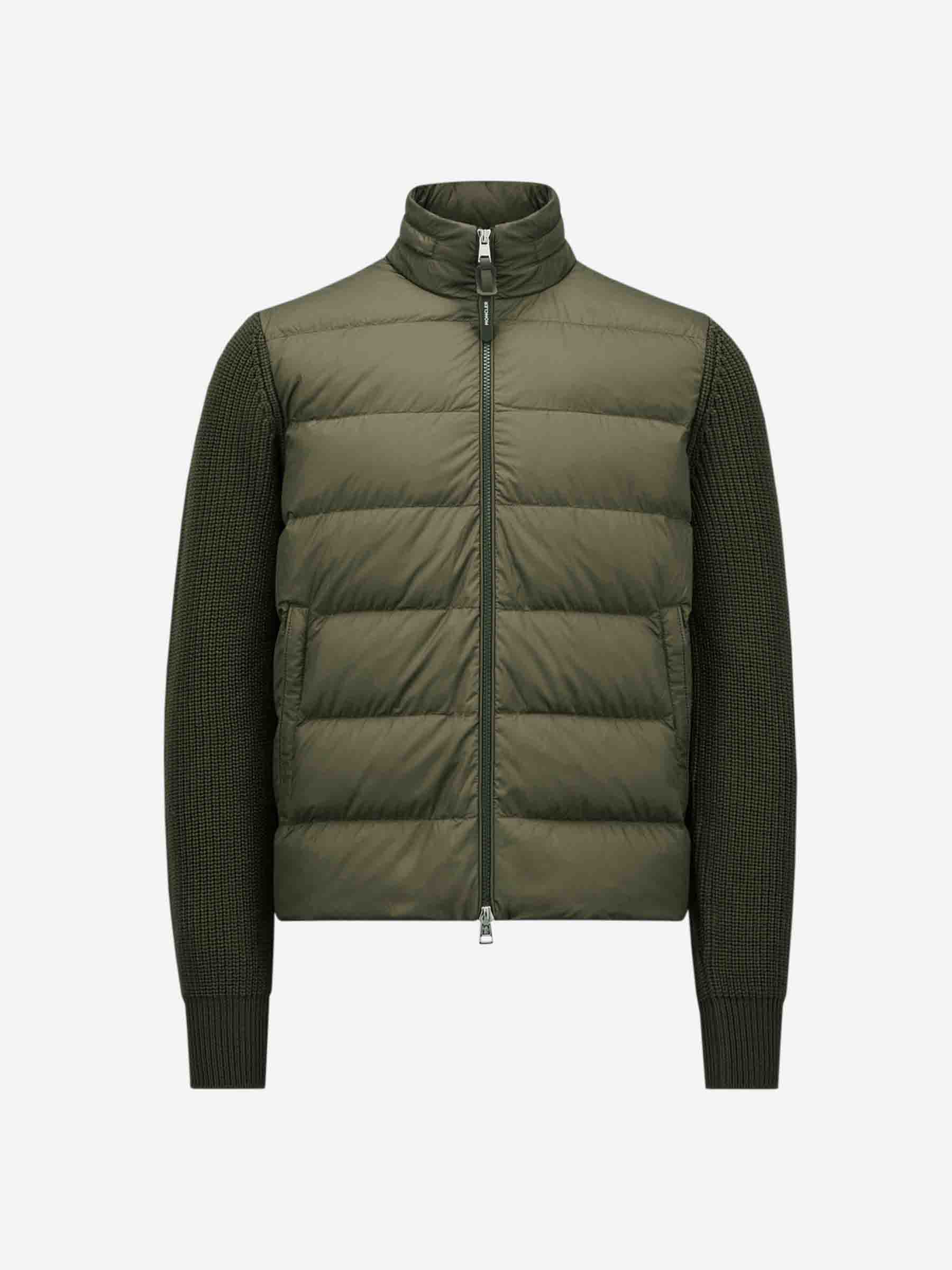Wool Quilted Cardigan Moncler оригінал – Купити в Україні – боковий вид - MONCLER