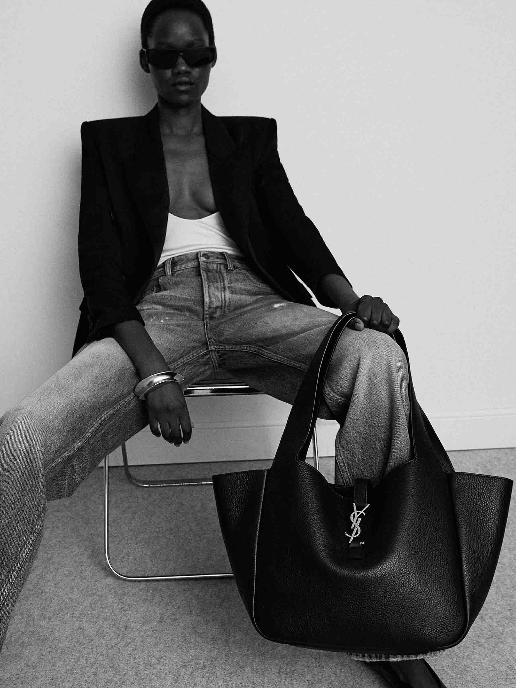 Bea Leather Shoulder Bag Saint laurent оригінал – Купити в Україні – вид ззаду