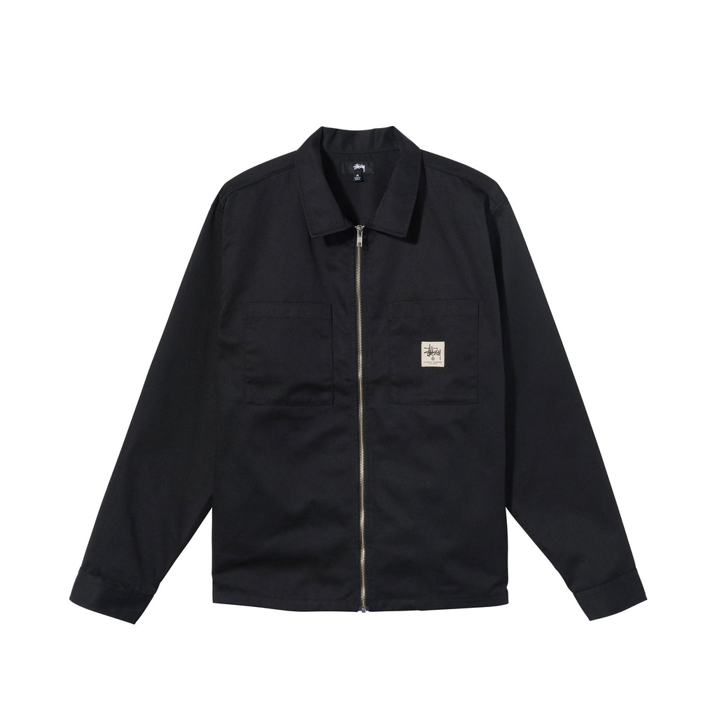 Оригінальна Mens Zip Up Work Ls Shirt Black Stussy – боковий вид