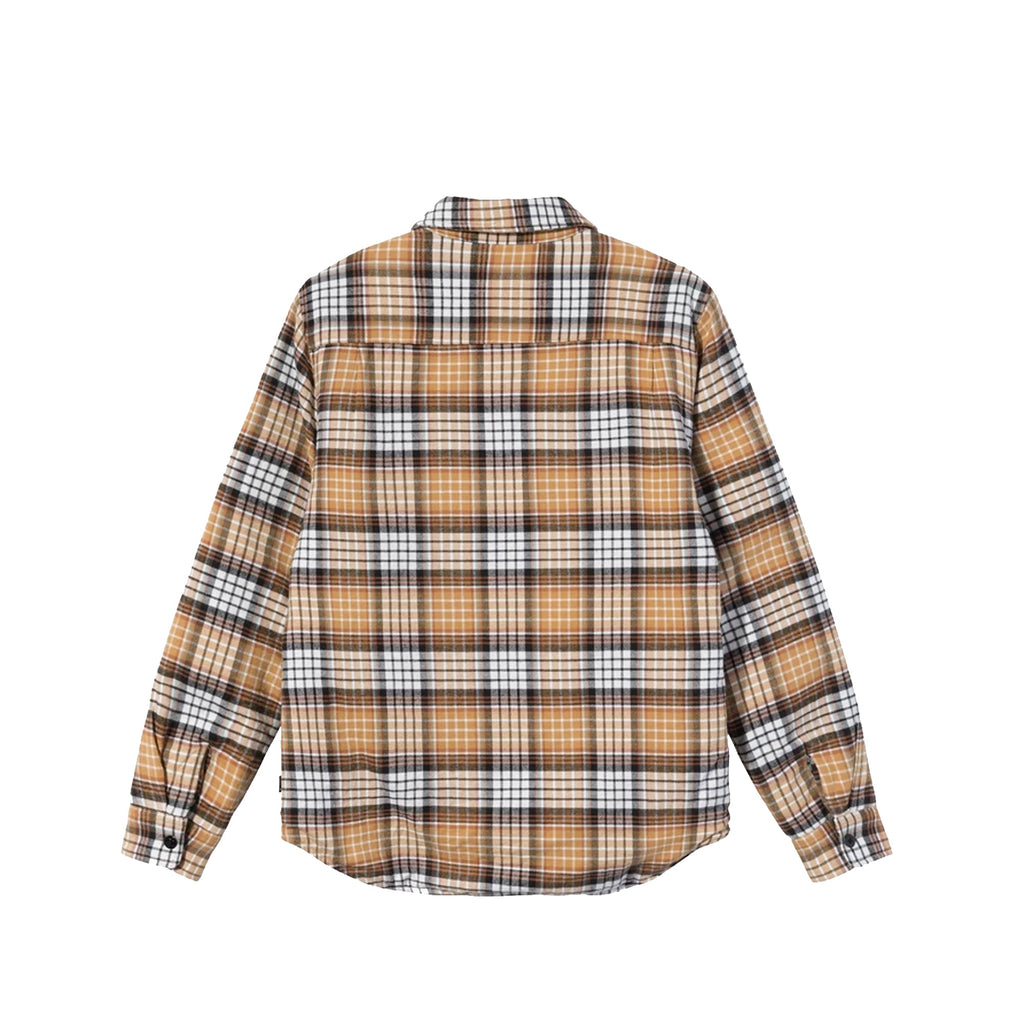 Оригінальна Mens Quilted Lined Plaid Shirt Copper Stussy – вид ззаду