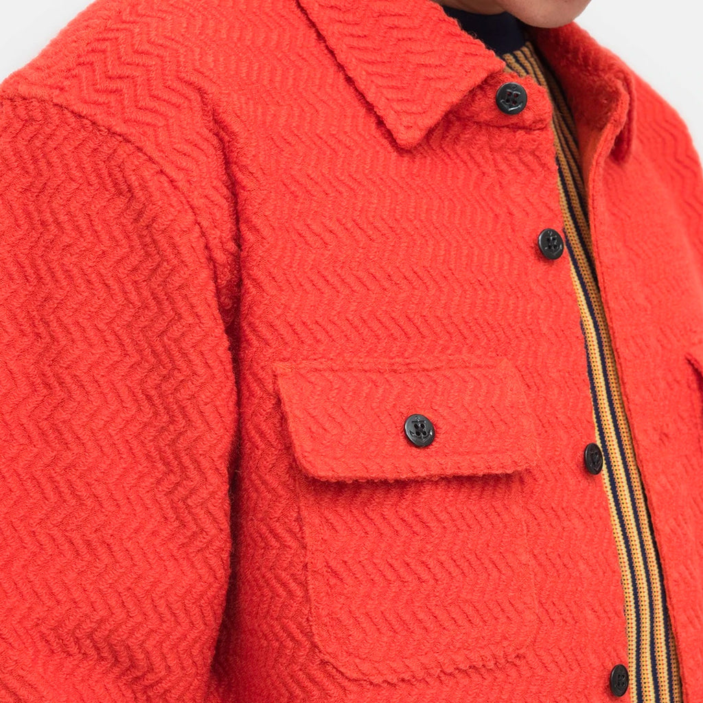 Оригінальна Mens Textured Wool Cpo Ls Shirt Orange Stussy – збільшений вид