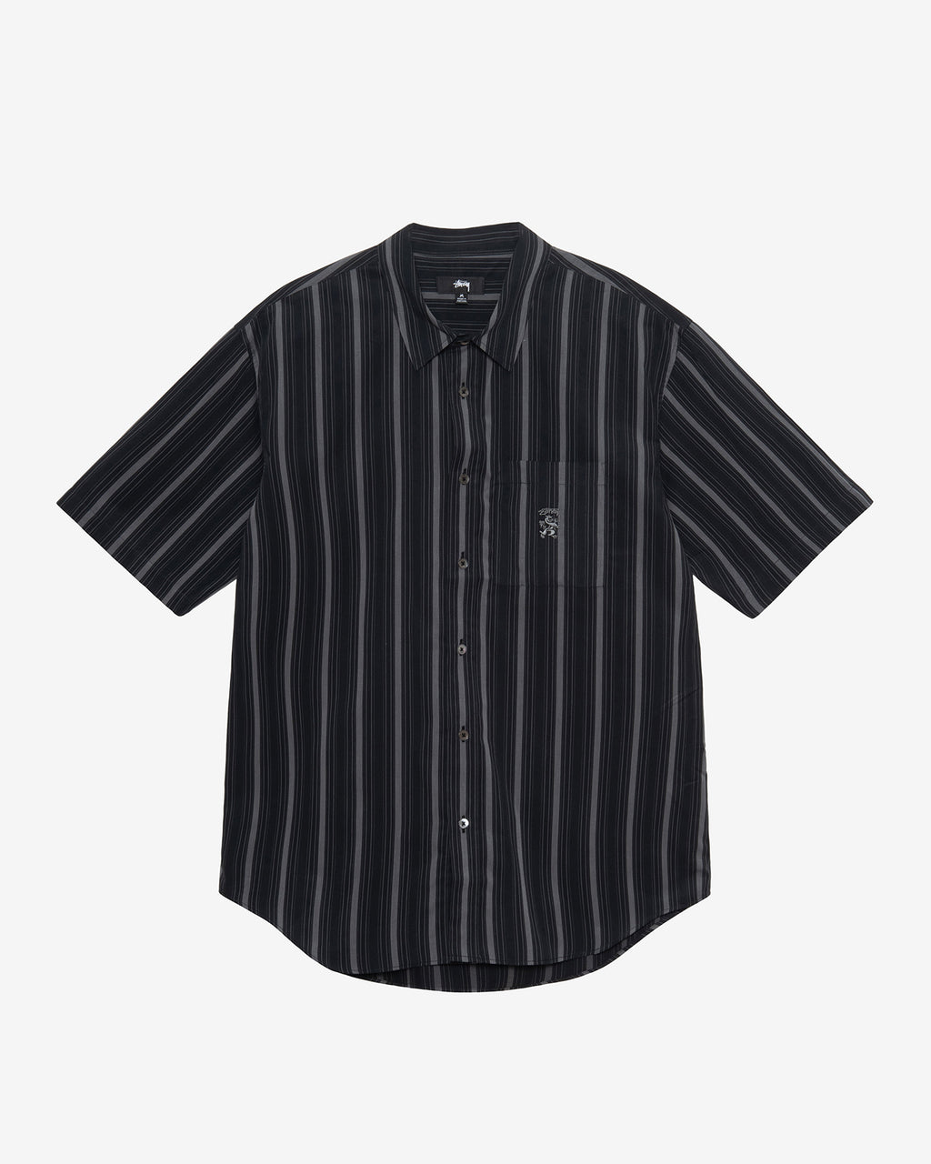 Mens Boxy Short Sleeve Shirt Stripe Stussy – Гарантія оригінальності – боковий вид
