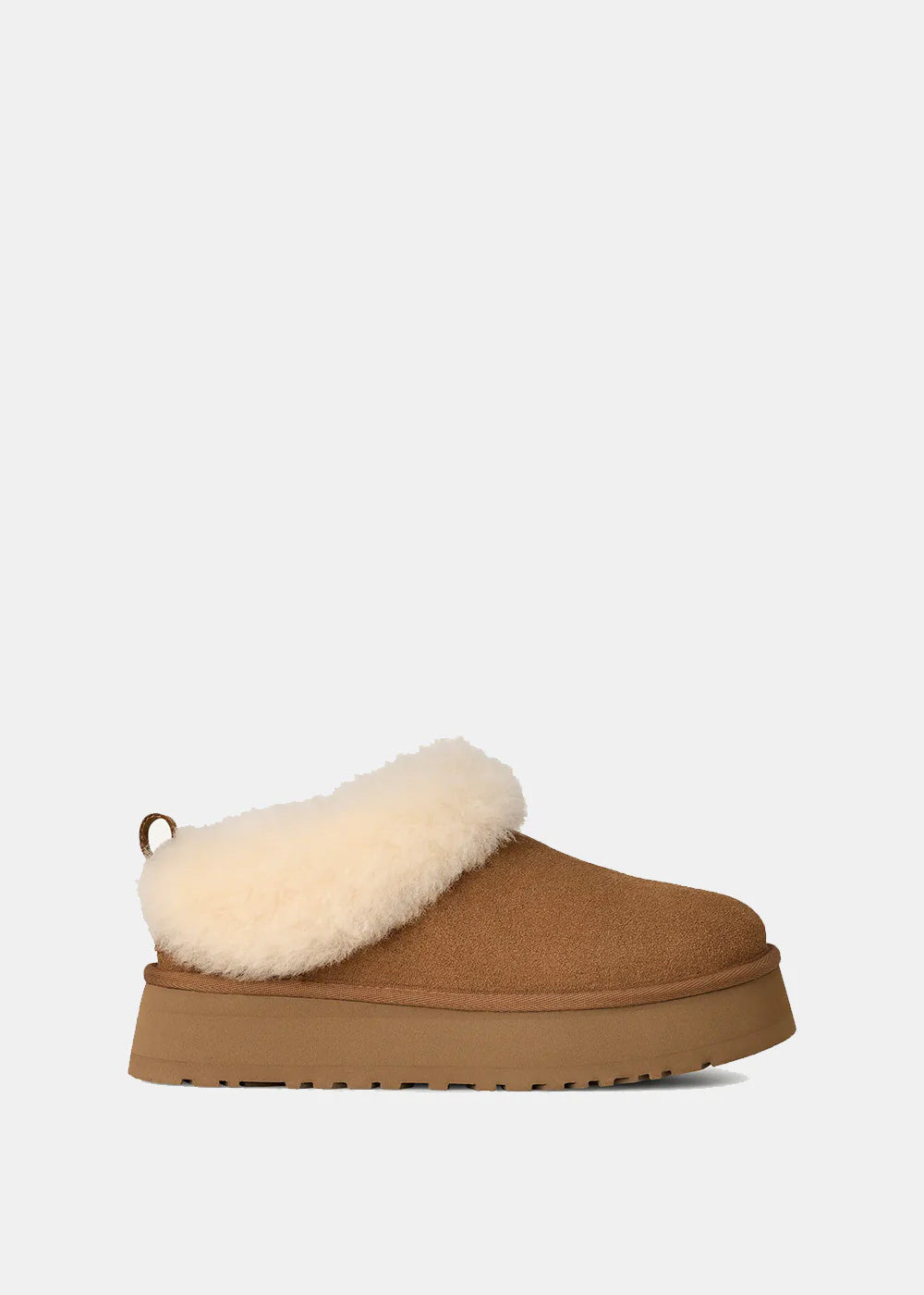 Brown Platform Suede Flat Mules Ugg оригінал – Купити в Україні – боковий вид
