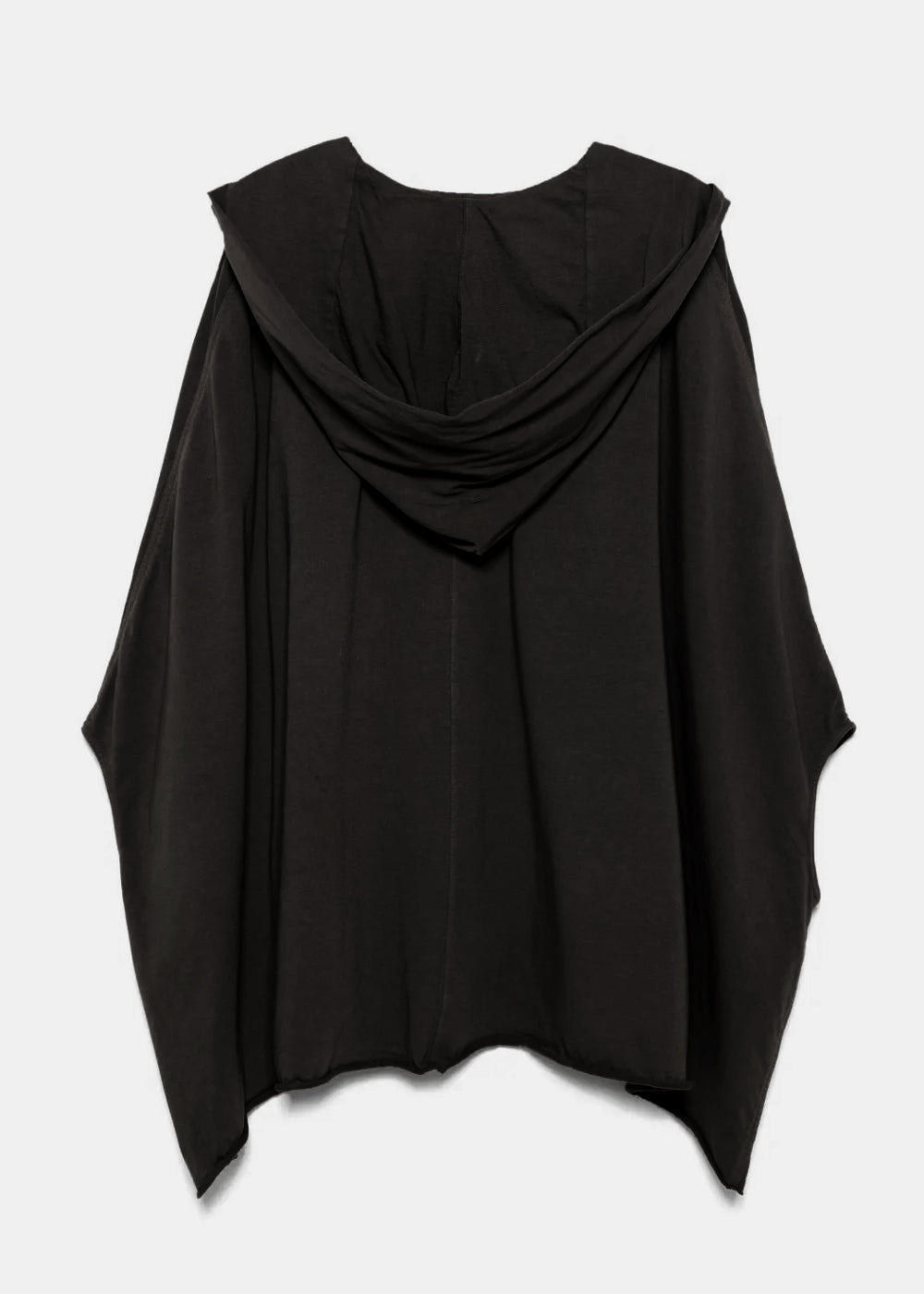 Оригінальна Black Hooded Kaftan Rick owens – вид ззаду