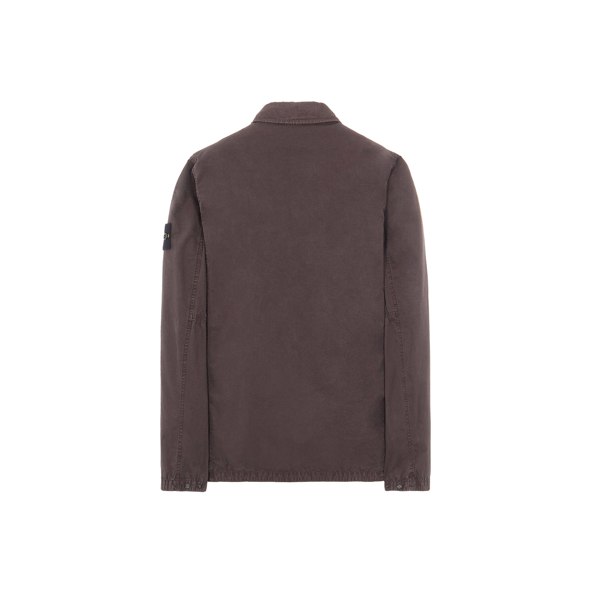 Mens Brushed Cotton Overshirt Brown Stone island – Гарантія оригінальності – вид ззаду