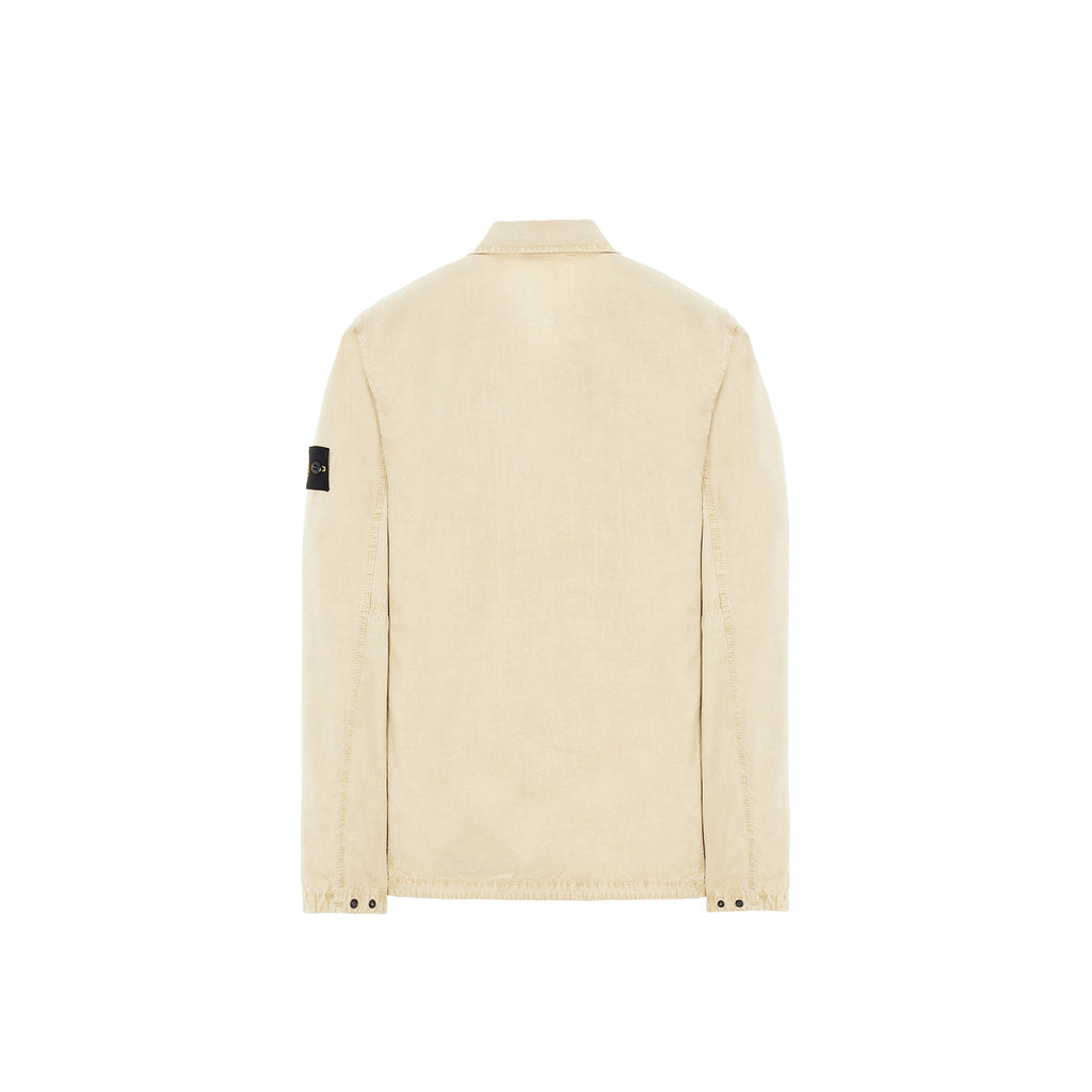 Mens Brushed Cotton Overshirt Beige Stone island оригінал – Купити в Україні – вид ззаду