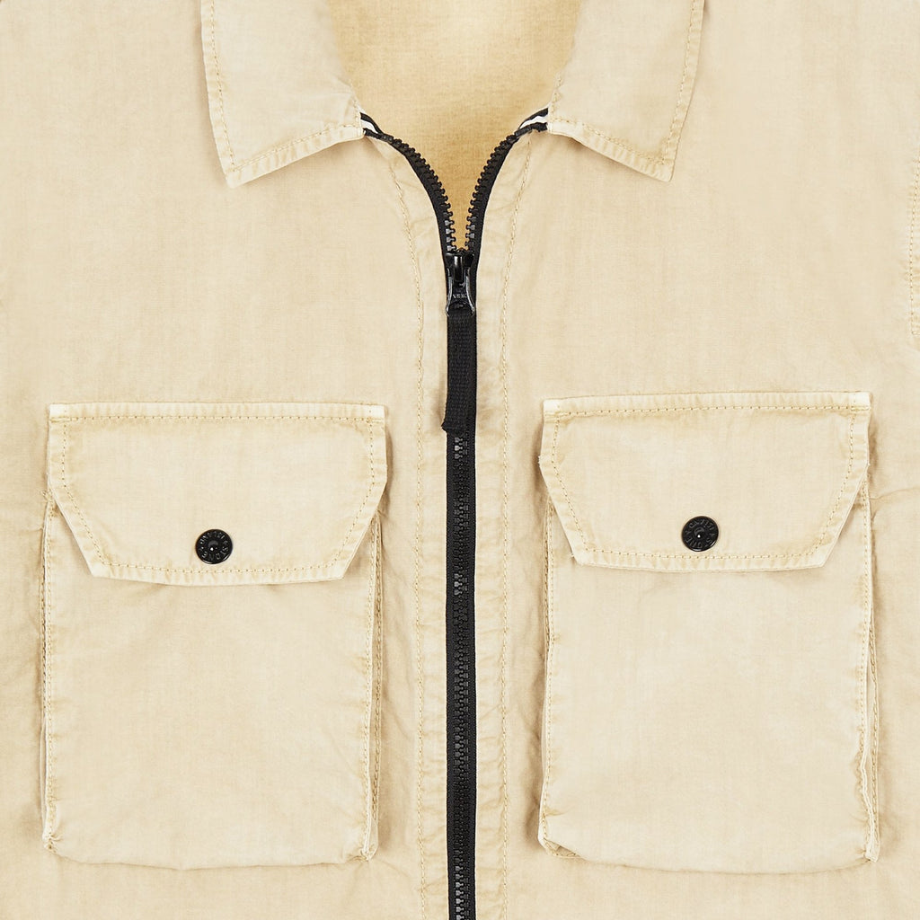 Mens Brushed Cotton Overshirt Beige Stone island оригінал – Купити в Україні – детальний вид