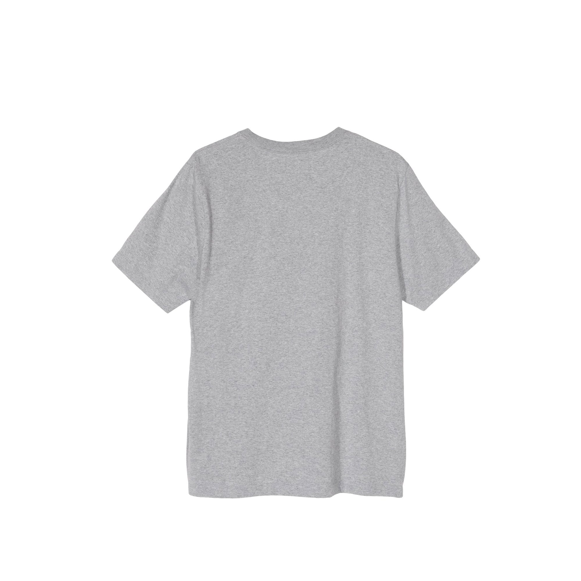 Оригінальна Mens Stock Logo Grey Heather Ss Crew Stussy – вид ззаду