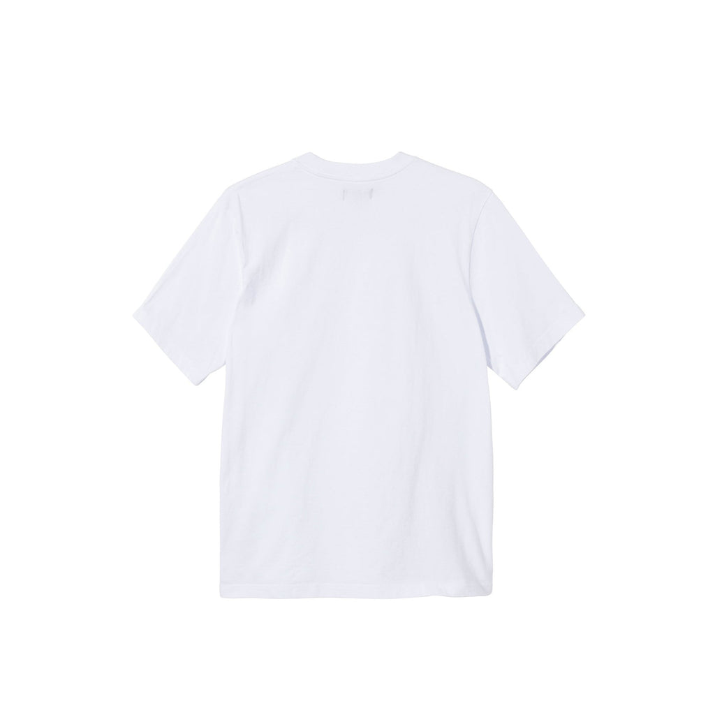 Mens Stock Logo White Ss Crew Stussy – Гарантія оригінальності – вид ззаду