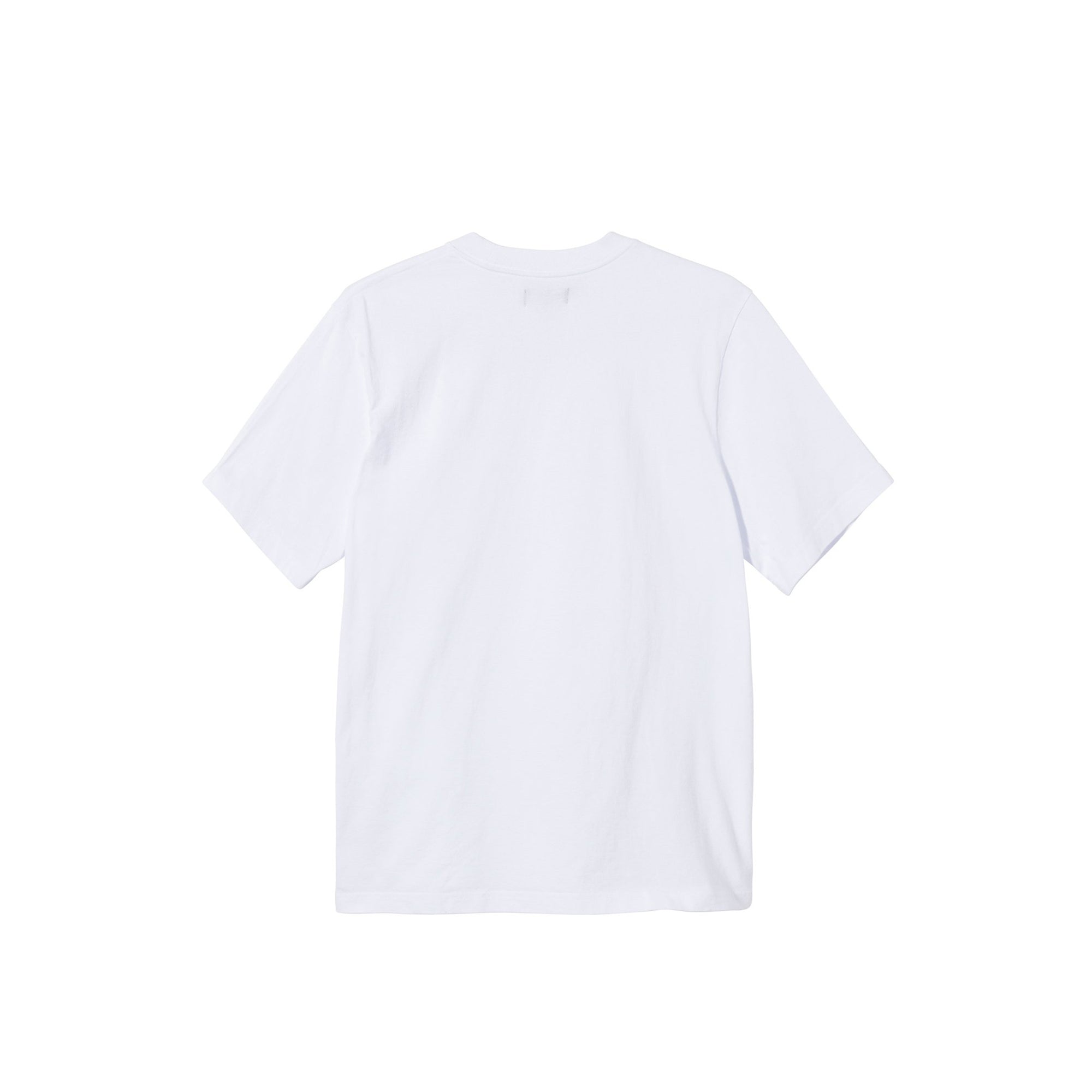 Mens Stock Logo White Ss Crew Stussy – Гарантія оригінальності – вид ззаду