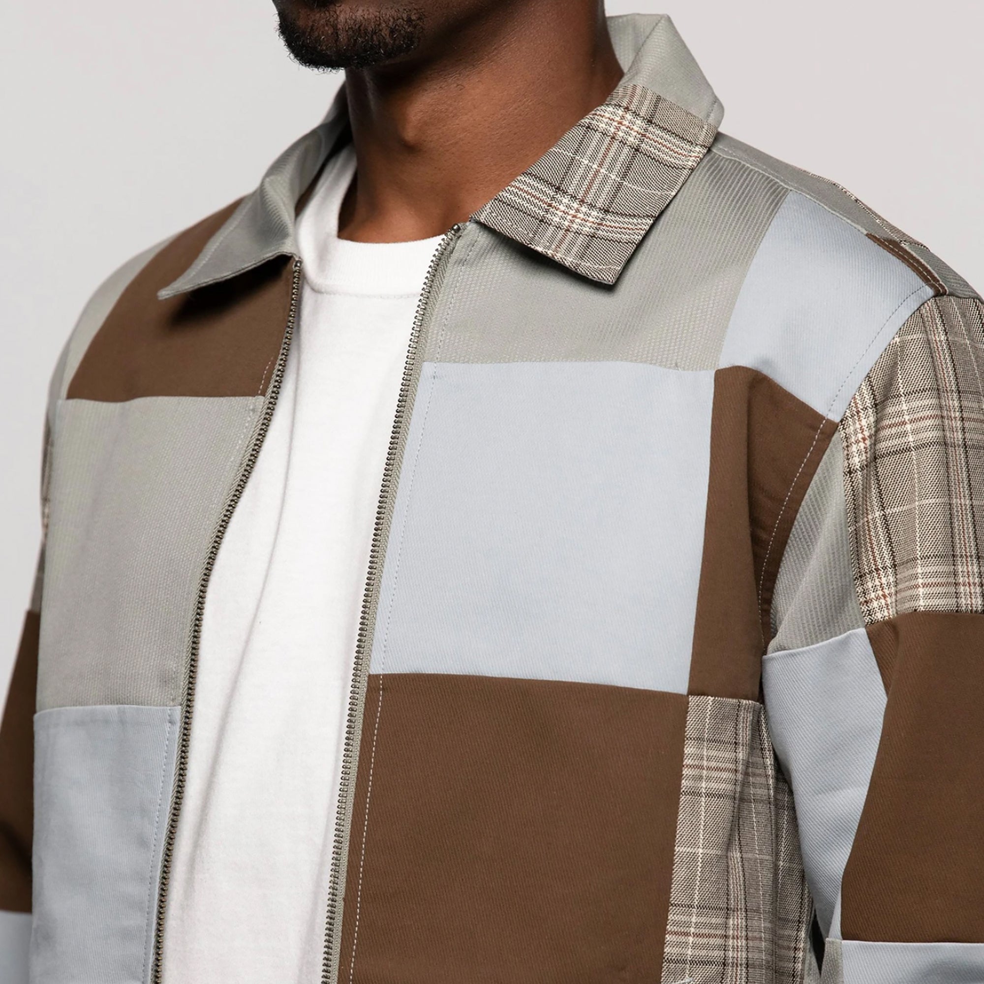 Patchwork Zip Jacket Stussy оригінал – Купити в Україні – збільшений вид