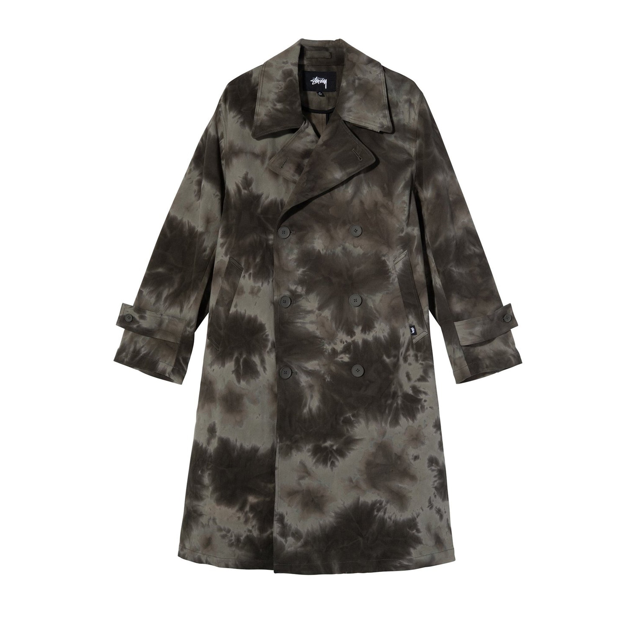 Dyed Trench Coat Stussy оригінал – Купити в Україні – боковий вид