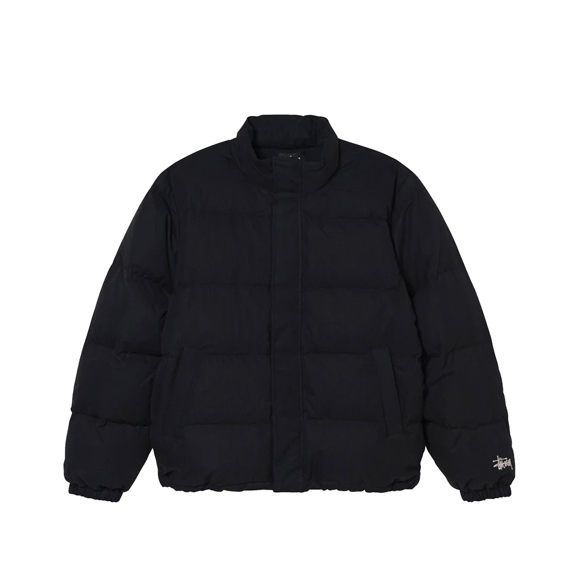 Mens Solid Puffer Jacket Black Stussy оригінал – Купити в Україні – боковий вид