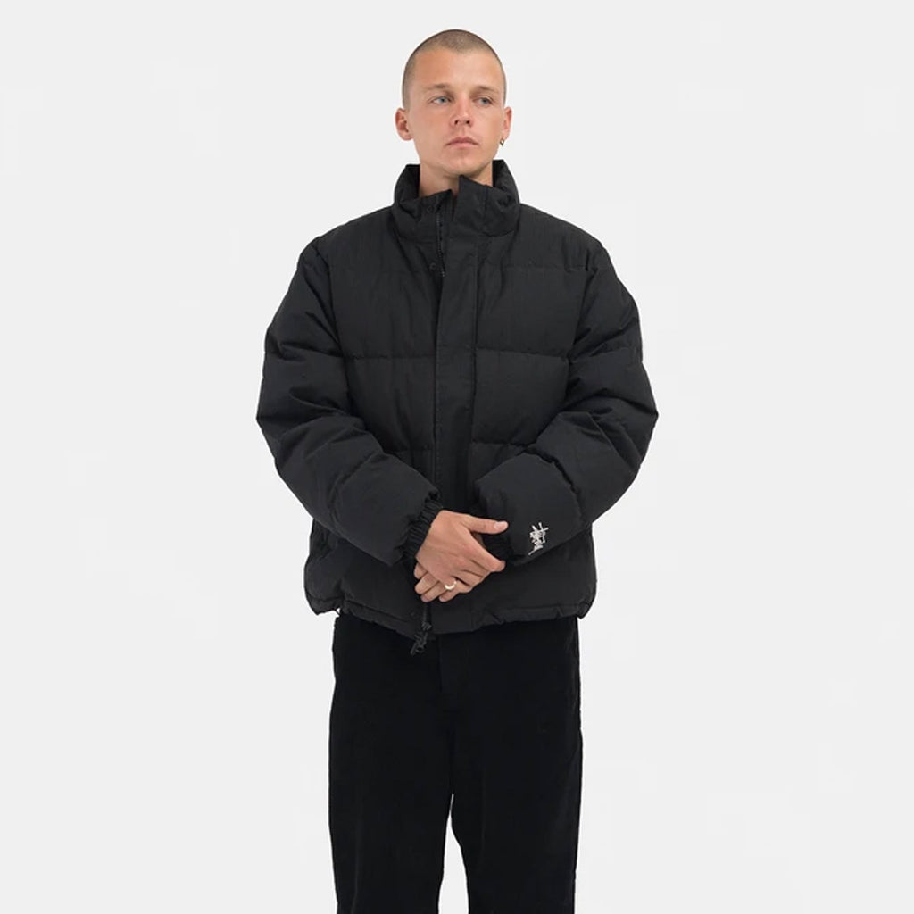 Mens Solid Puffer Jacket Black Stussy оригінал – Купити в Україні – збільшений вид