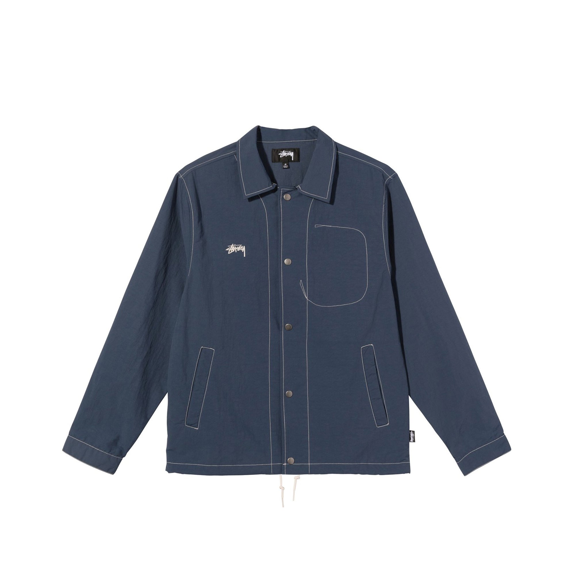 Mens Folsom Coach Jacket Stussy – Гарантія оригінальності – боковий вид