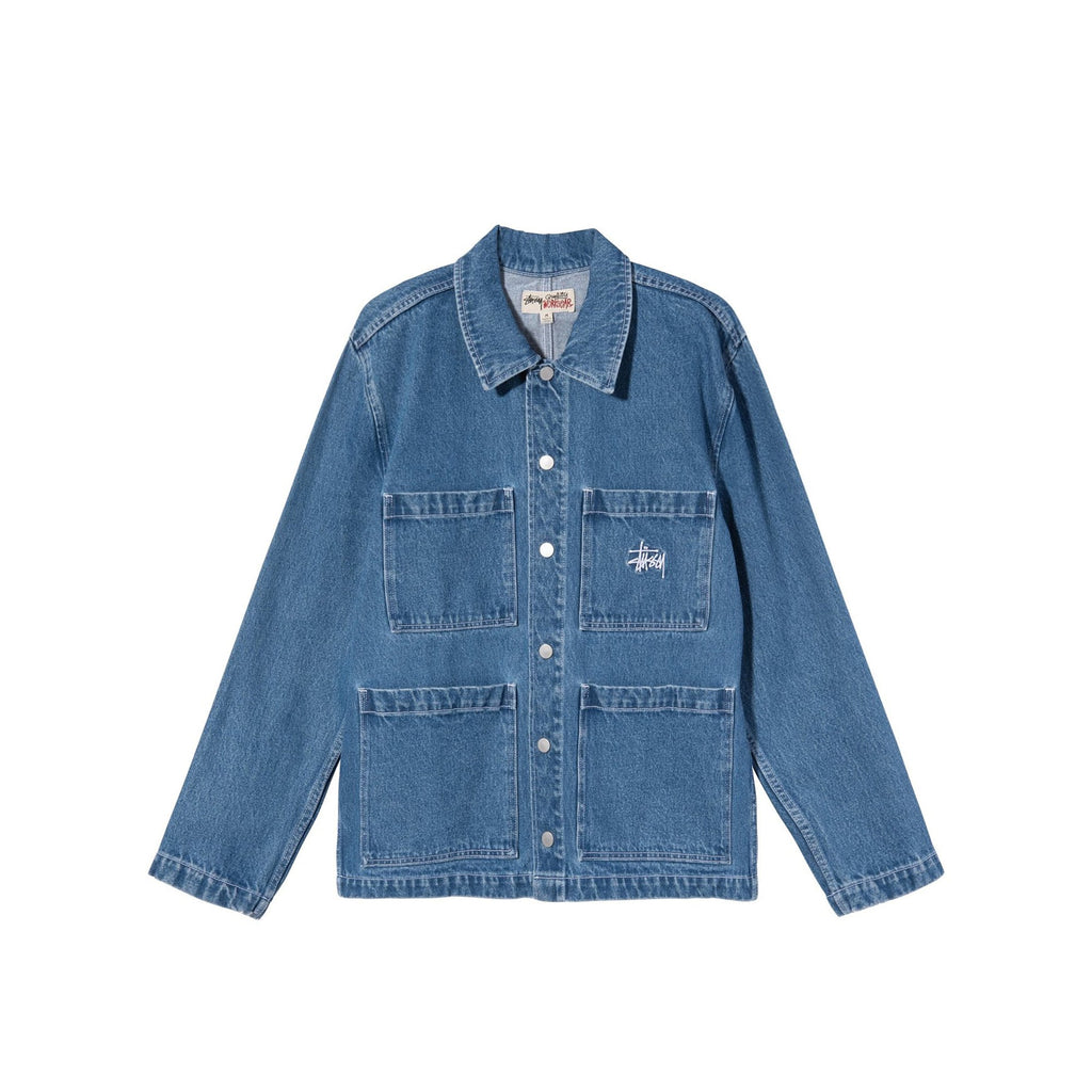 Mens Denim Chore Jacket Stussy – Гарантія оригінальності – боковий вид