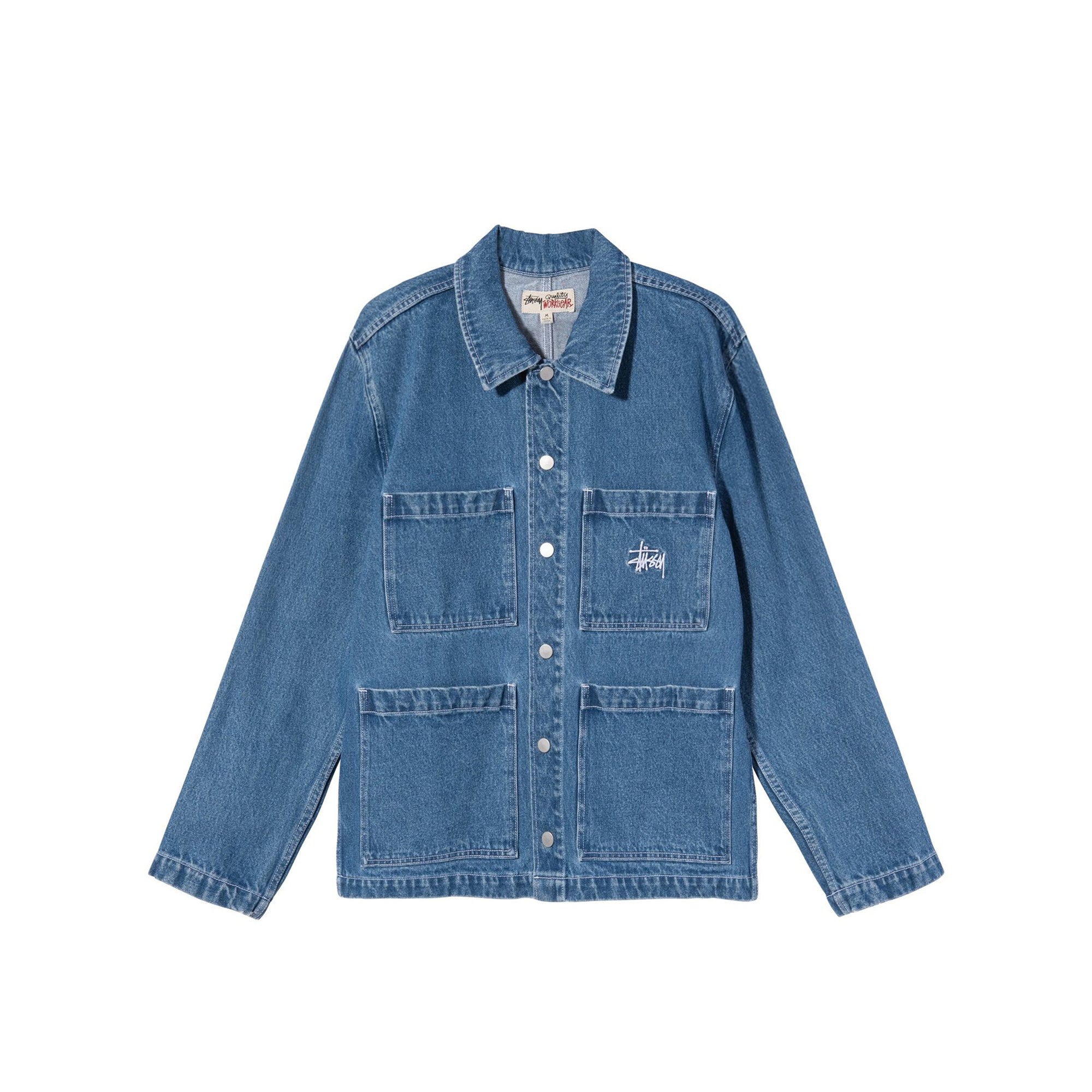Mens Denim Chore Jacket Stussy – Гарантія оригінальності – боковий вид
