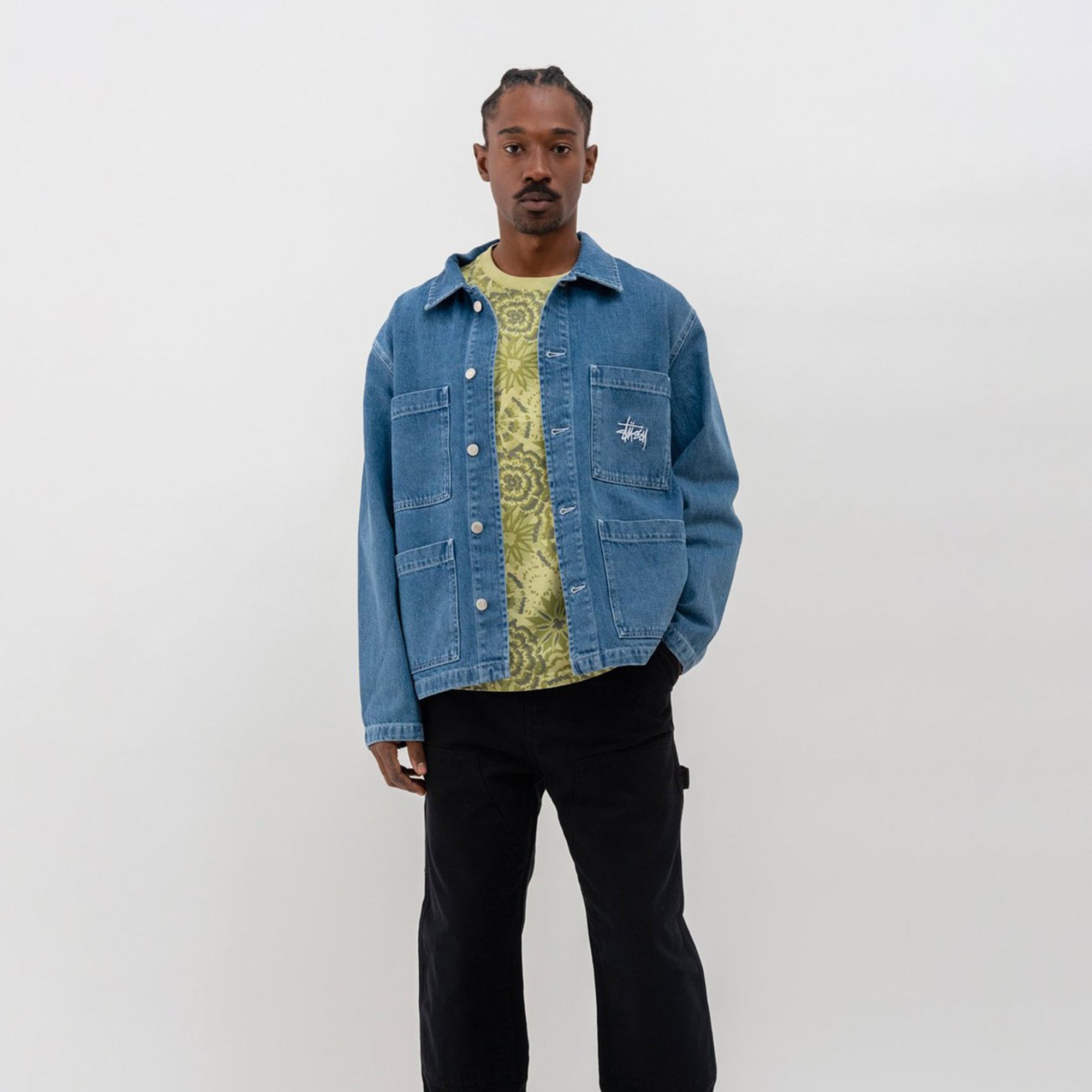 Mens Denim Chore Jacket Stussy – Гарантія оригінальності – детальний вид
