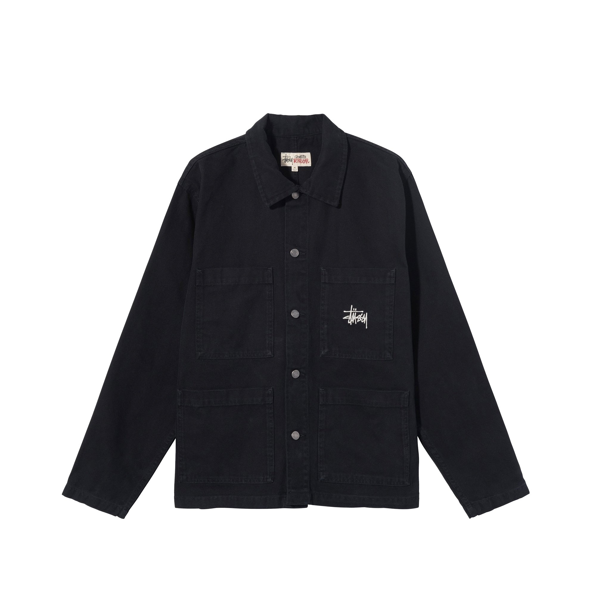 Mens Canvas Chore Jacket Black Stussy оригінал – Купити в Україні – боковий вид