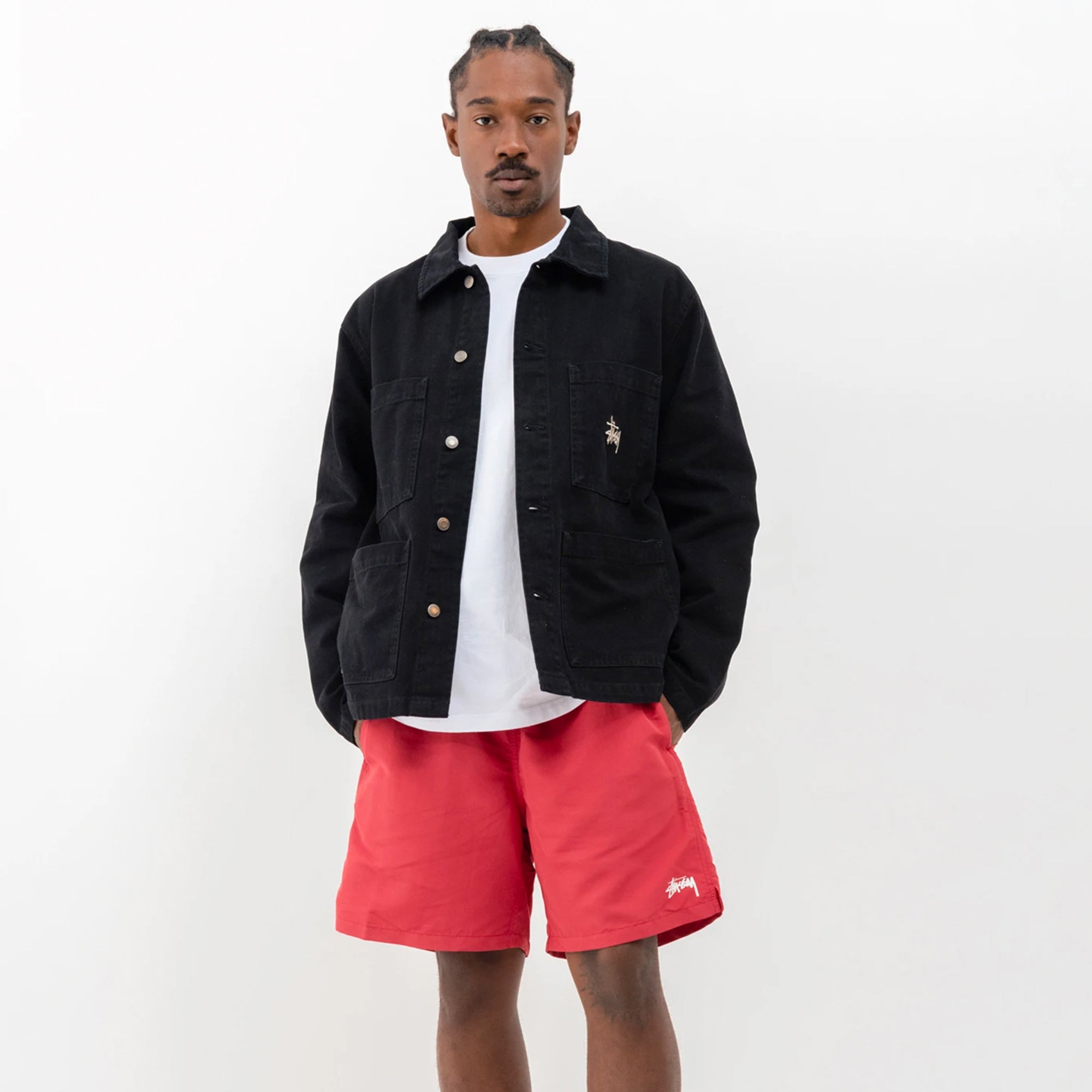 Mens Canvas Chore Jacket Black Stussy оригінал – Купити в Україні – детальний вид