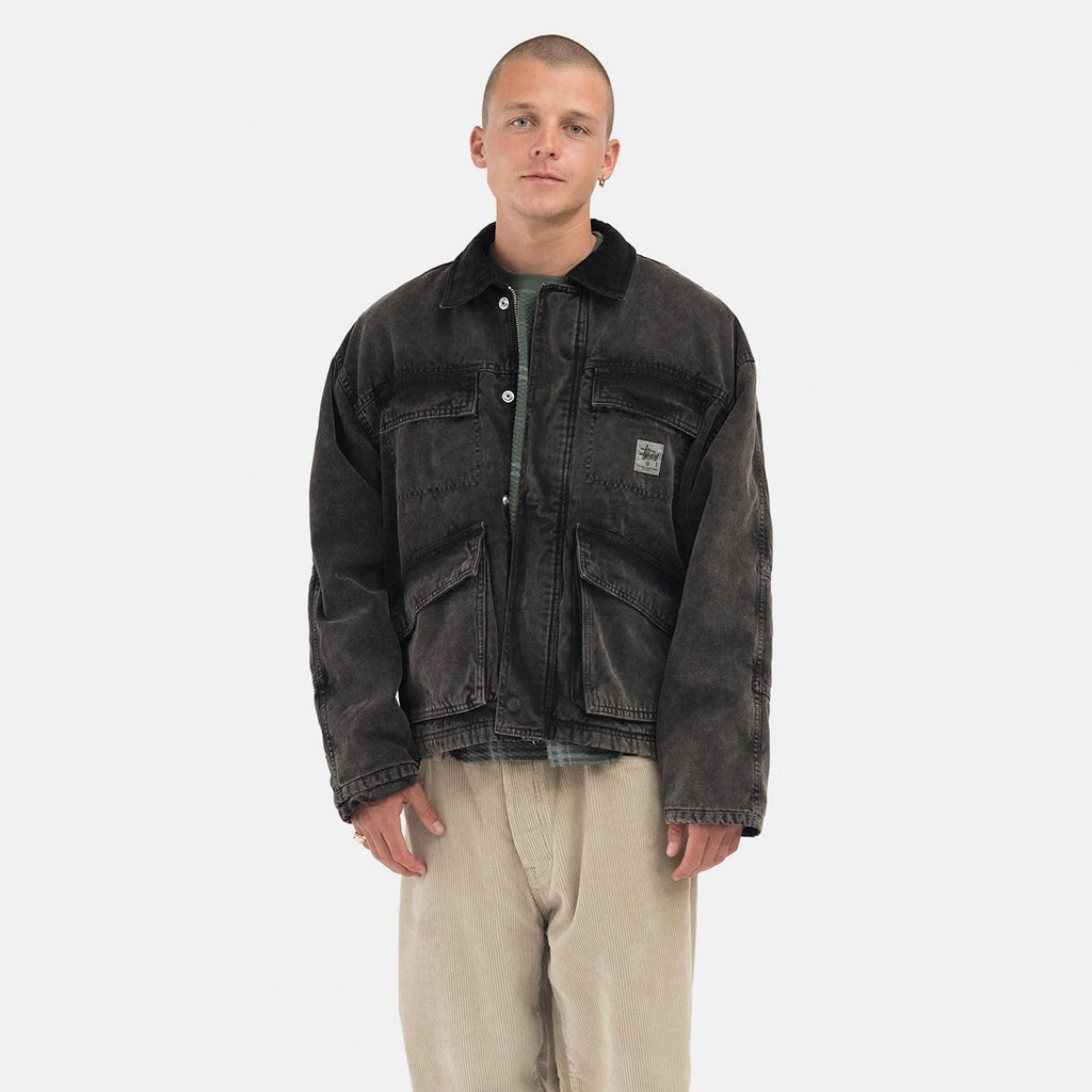 Оригінальна Mens Washed Canvas Shop Jacket Black Stussy – детальний вид