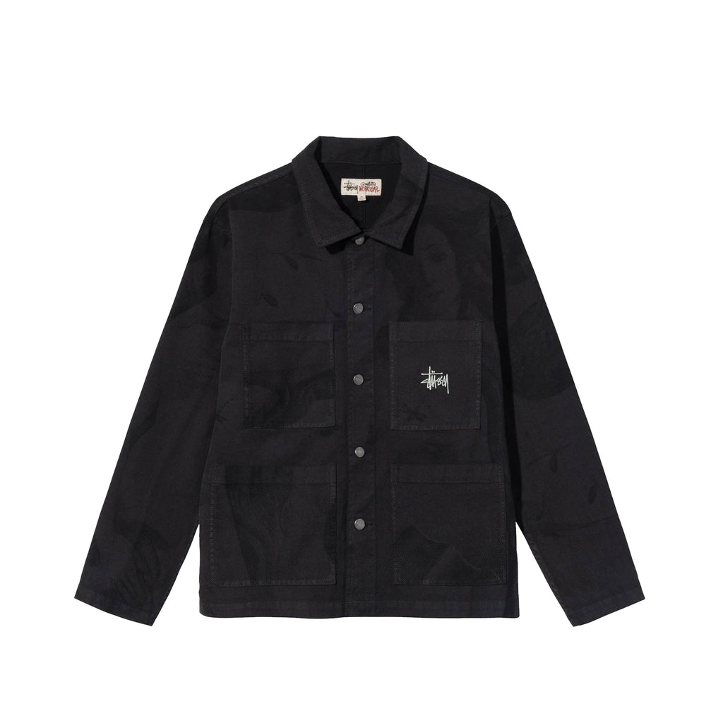 Оригінальна Mens Venus Chore Jacket Black Stussy – боковий вид