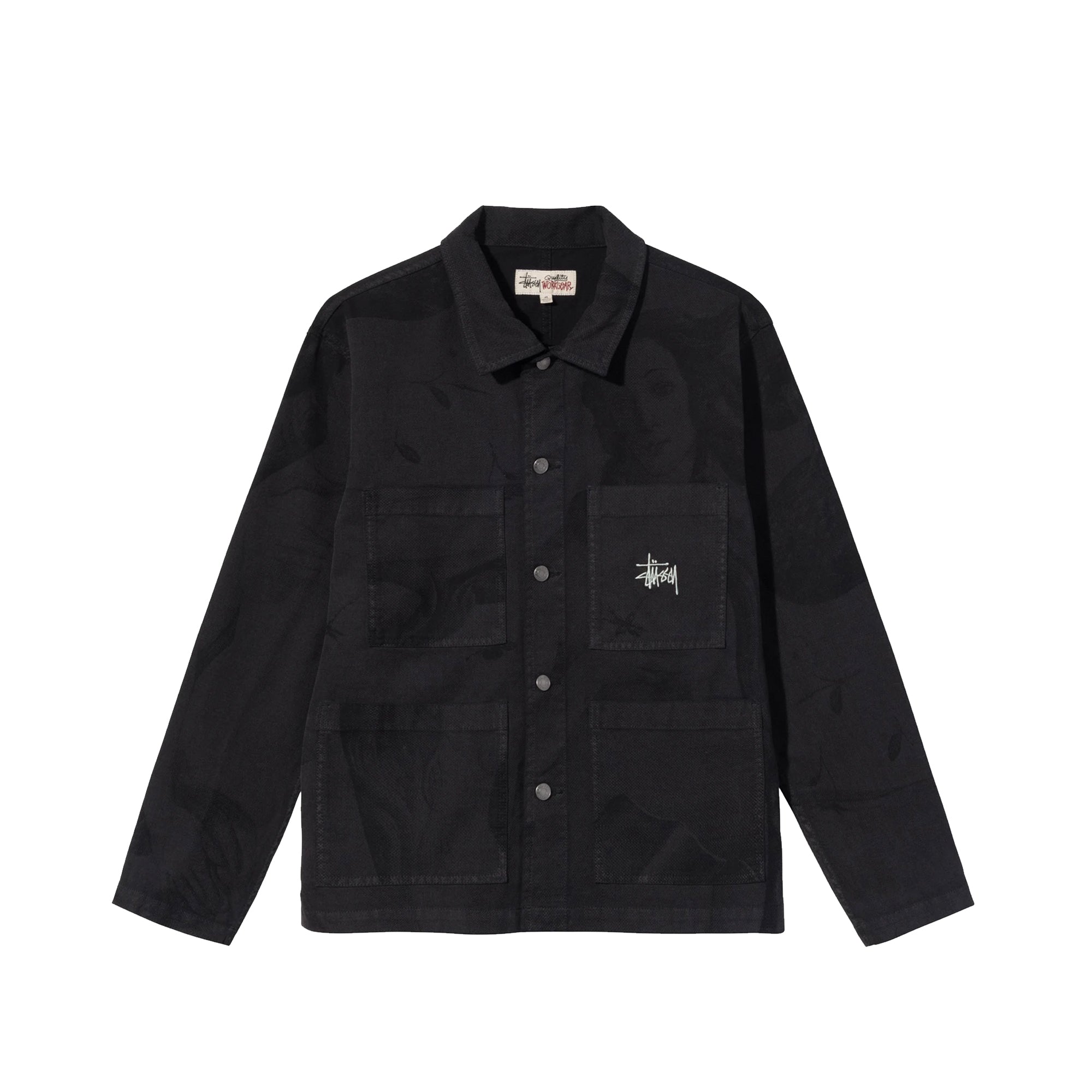 Оригінальна Mens Venus Chore Jacket Black Stussy – боковий вид
