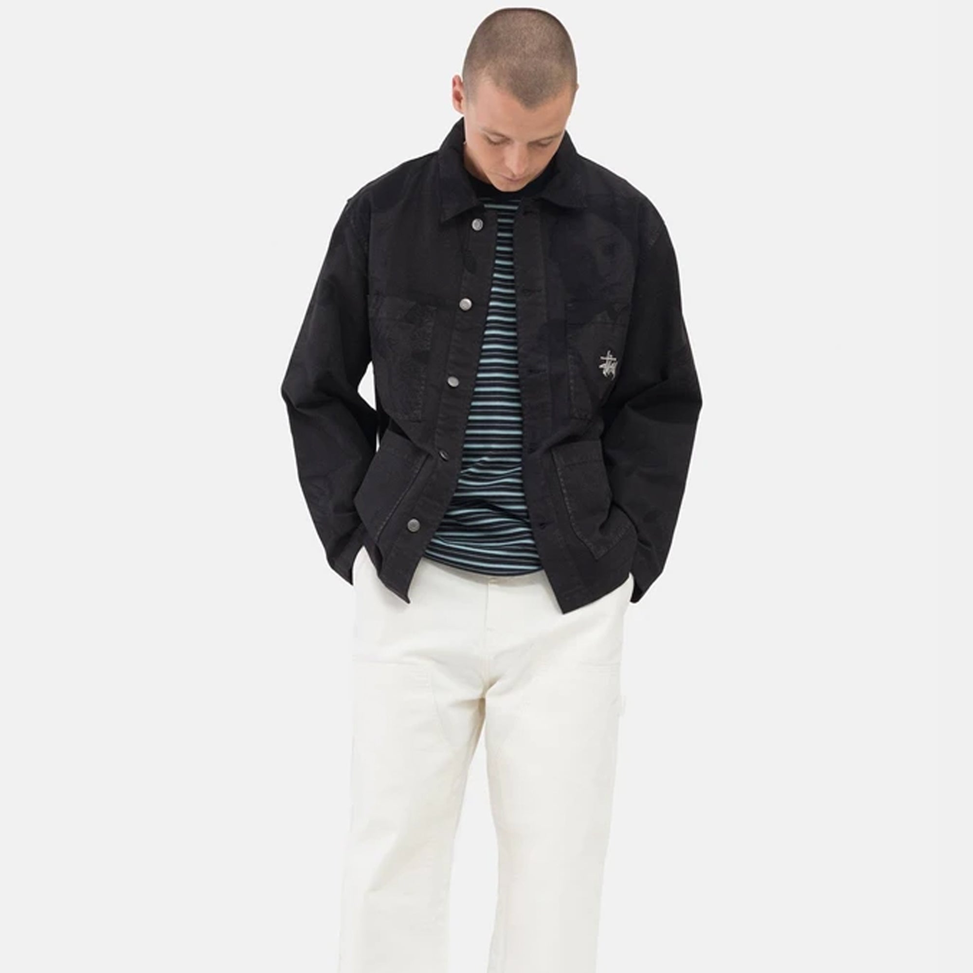 Оригінальна Mens Venus Chore Jacket Black Stussy – детальний вид