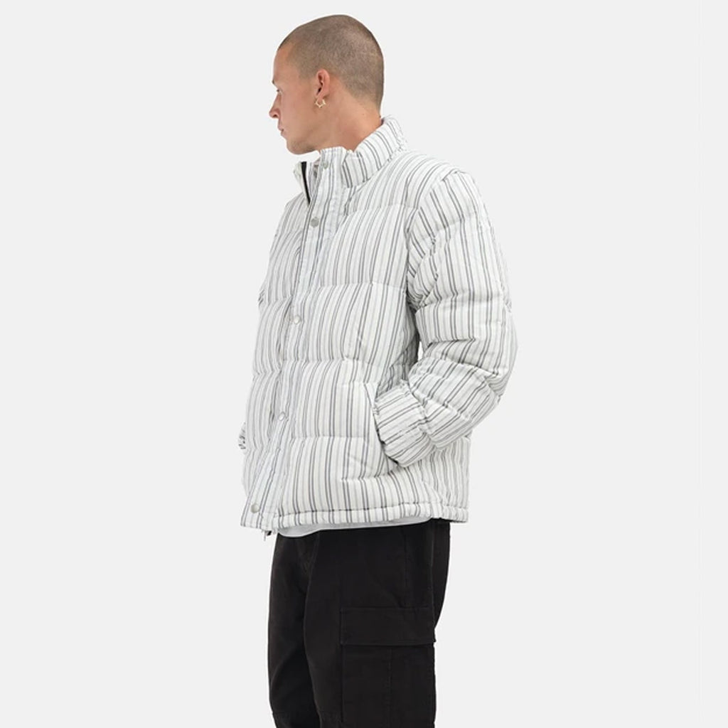 Mens Stripe Down Puffer Jacket Bone Stussy – Гарантія оригінальності – збільшений вид