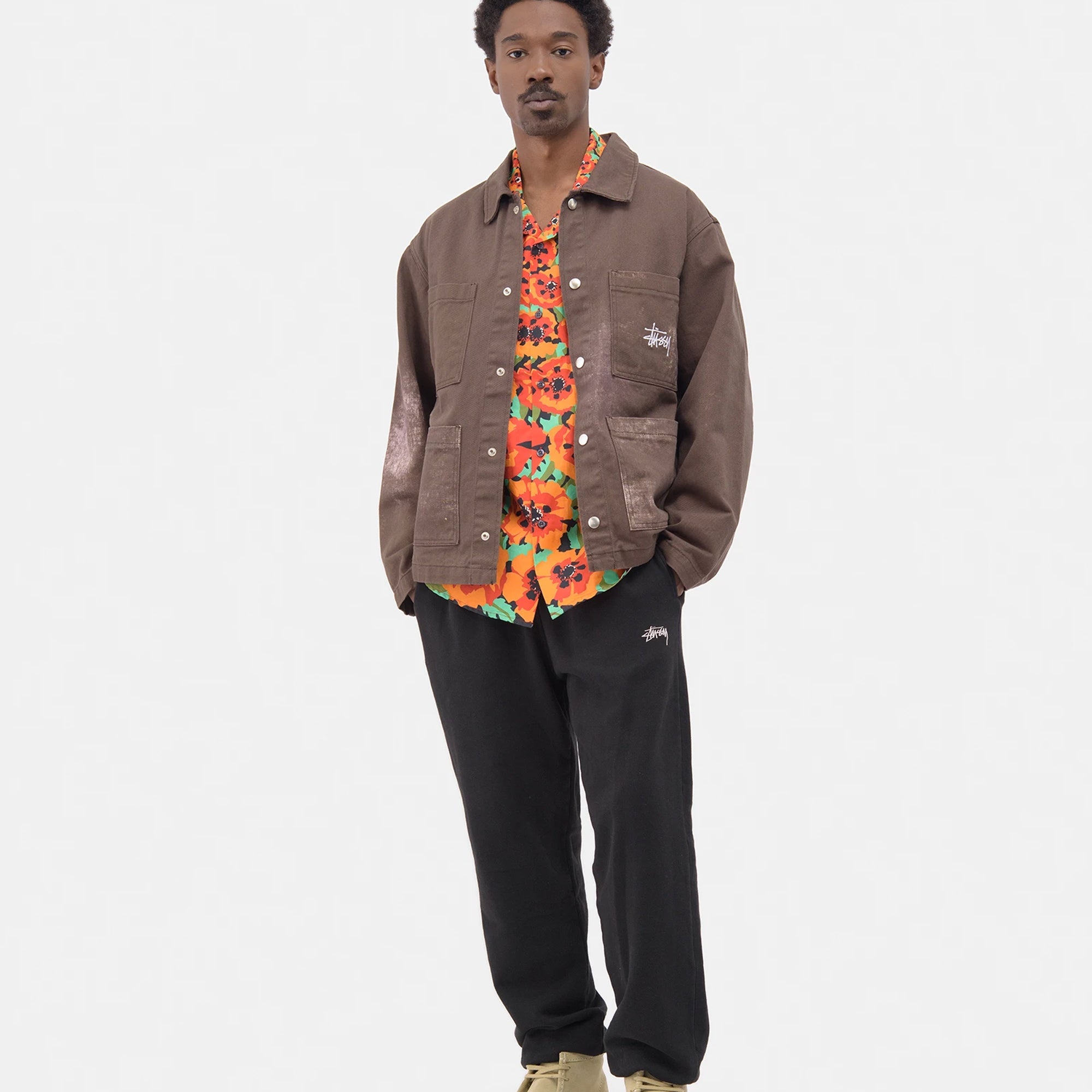 Оригінальна Mens Stock Logo Pants Black Stussy – детальний вид